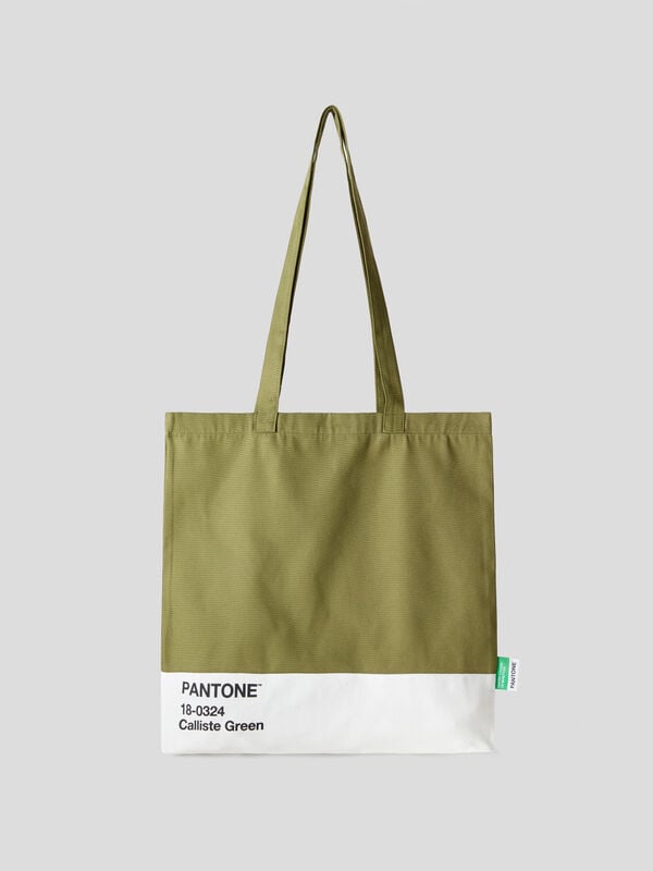 Shopping bag verde militar BenettonxPantone™ Mujer