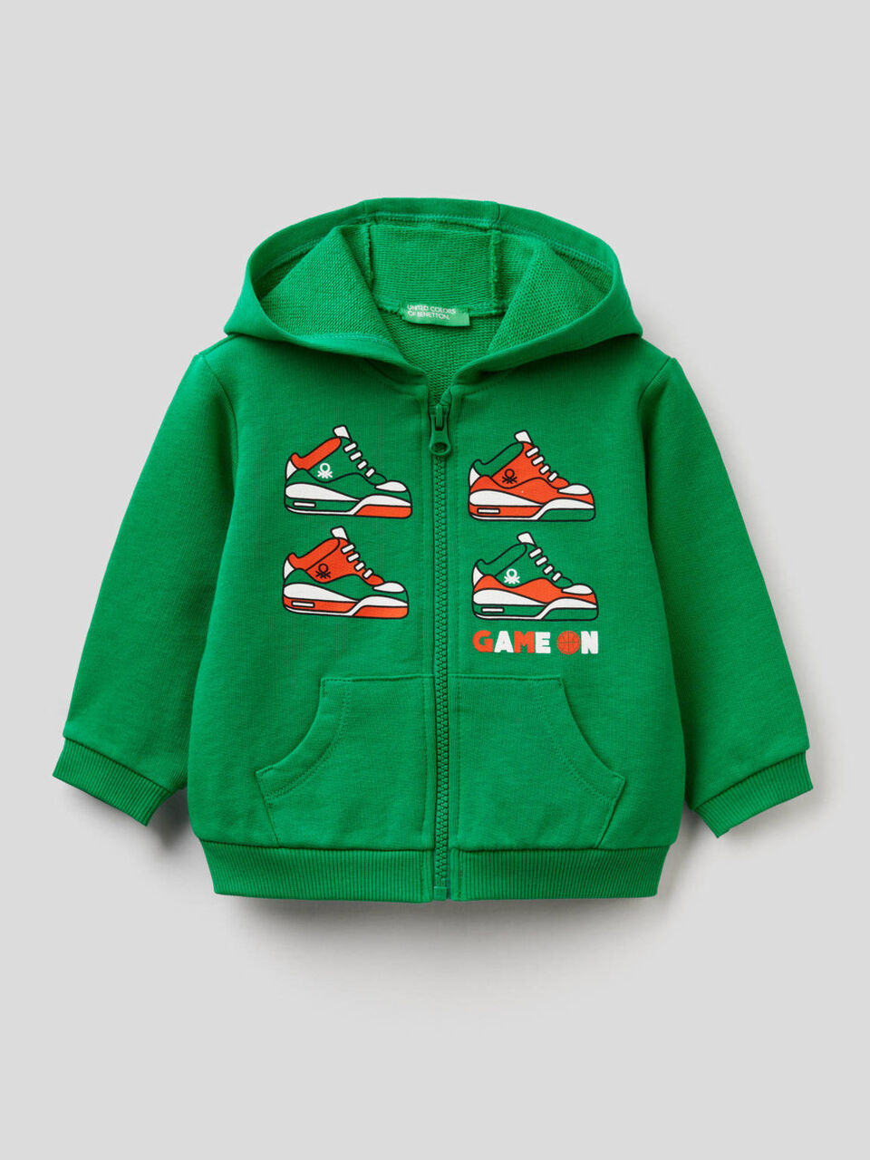 Sweatshirt with hood in organic cotton image number 1