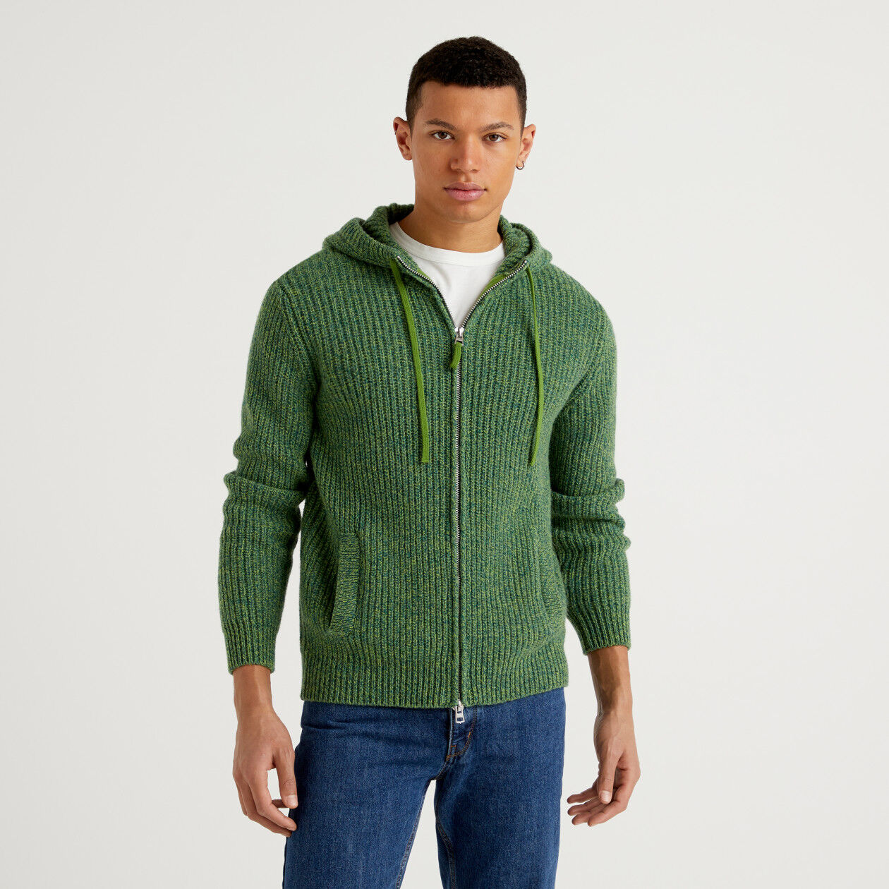 Sweater jacket mens with hood sale