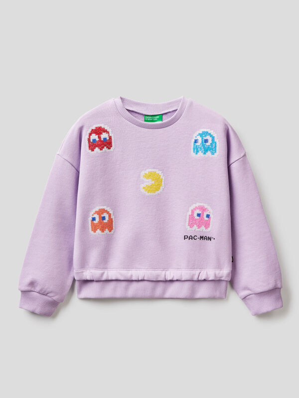Pac-Man sweatshirt with sequins Junior Girl