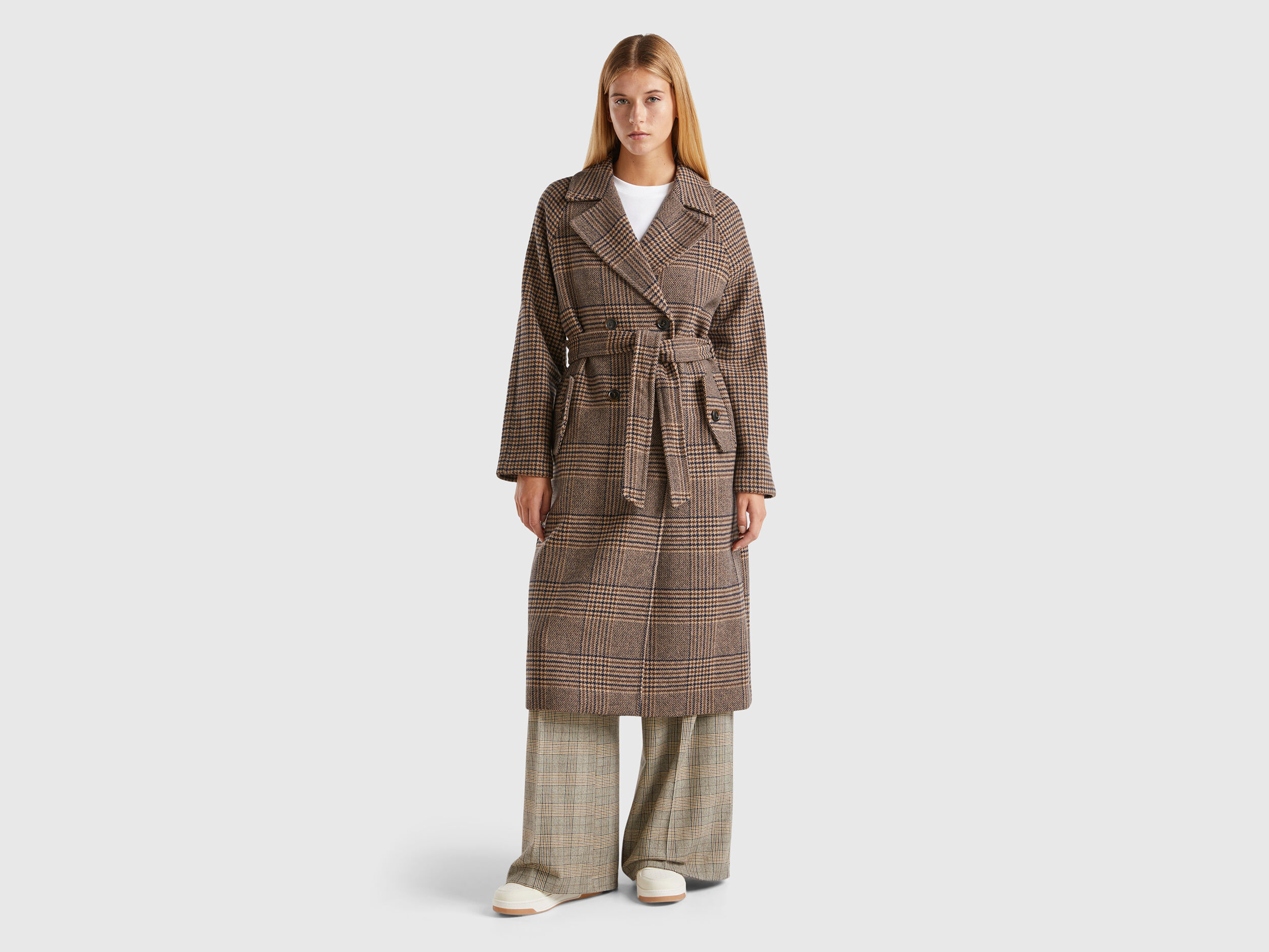 Classic tailored coat benetton clearance