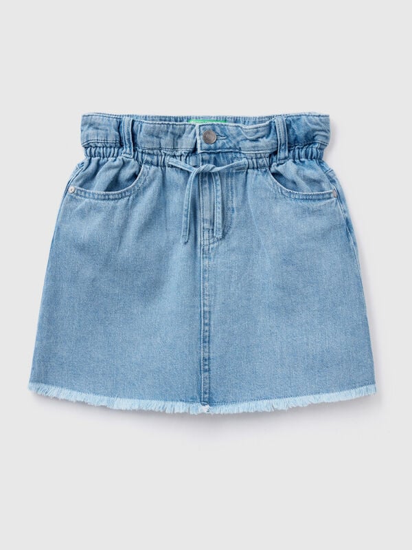 Lightweight denim mini skirt Junior Girl