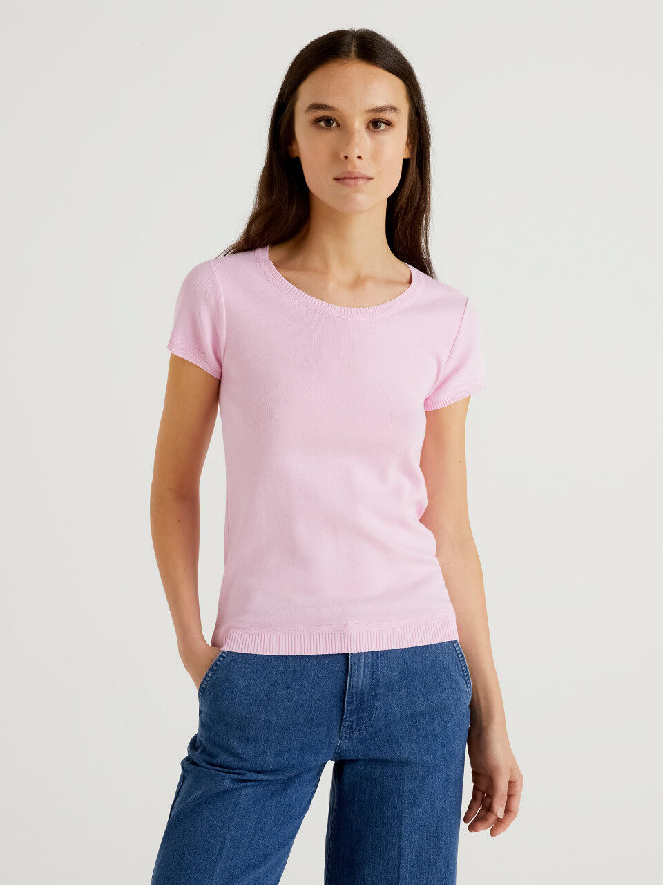Pink cotton shirt womens on sale