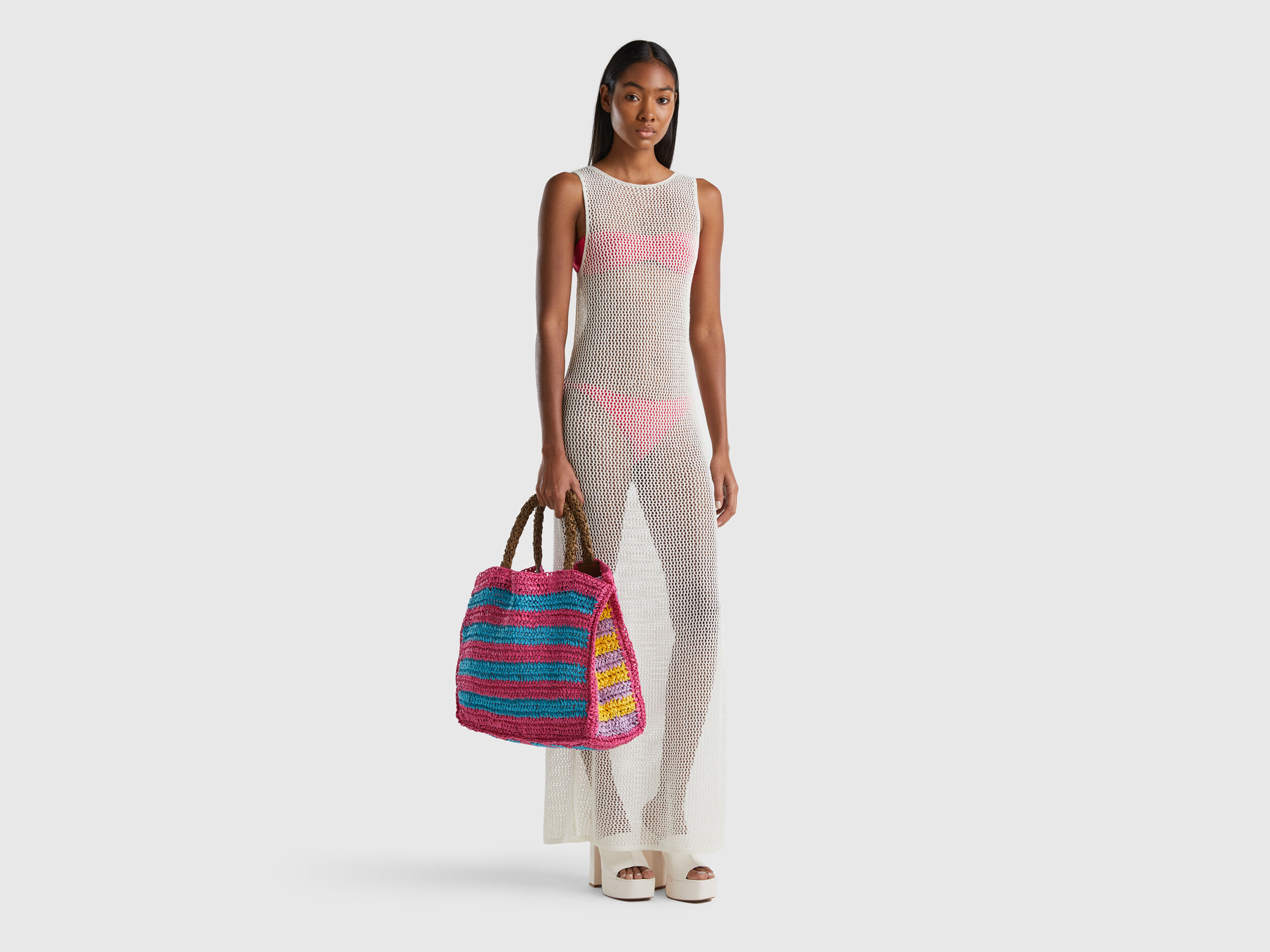 Benetton discount beach bag