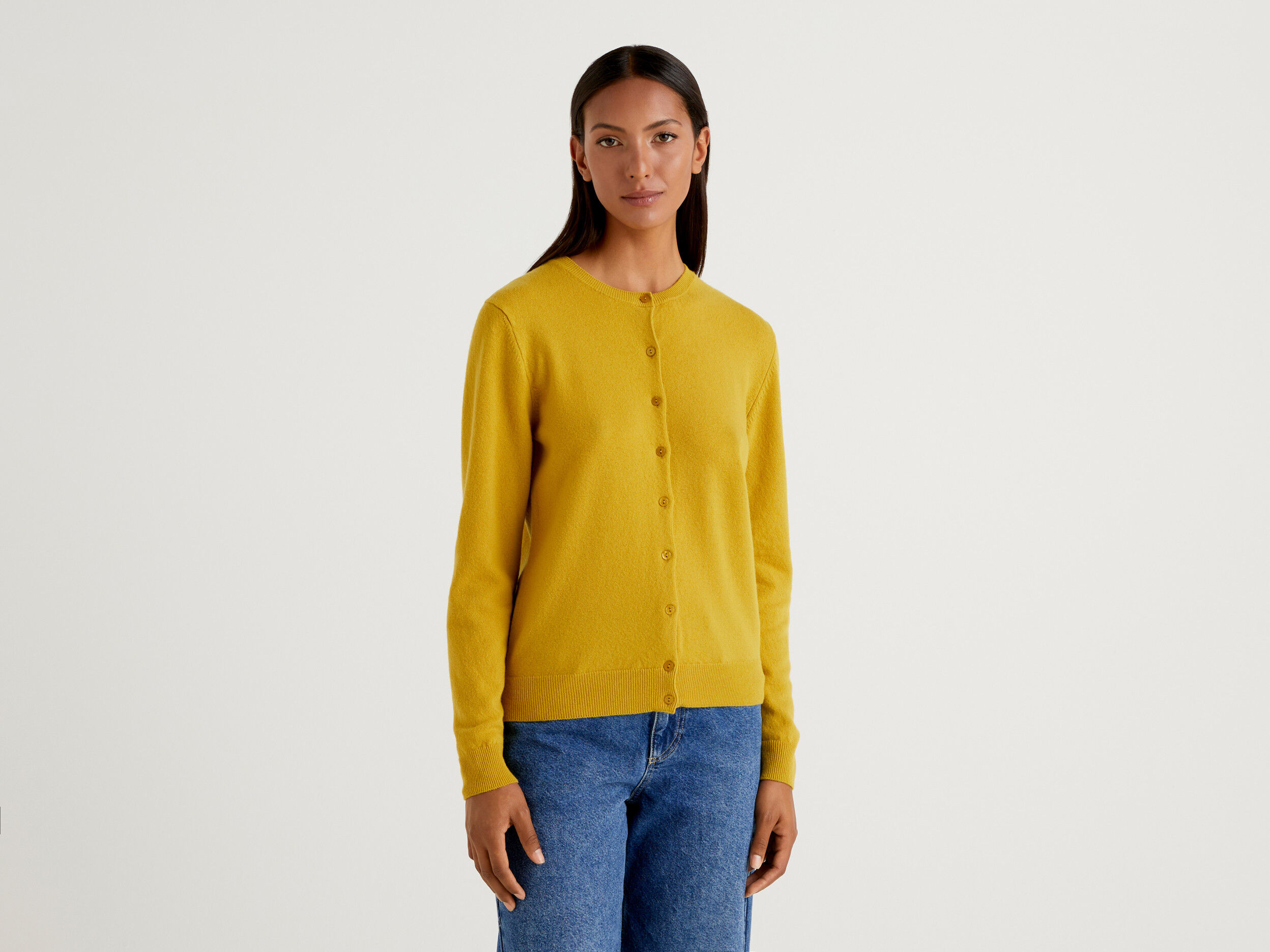 Womens clearance mustard cardigan