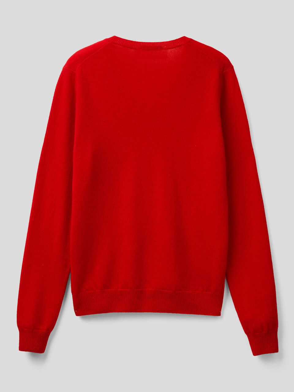 Jersey con escote de pico de pura lana merina image number 2
