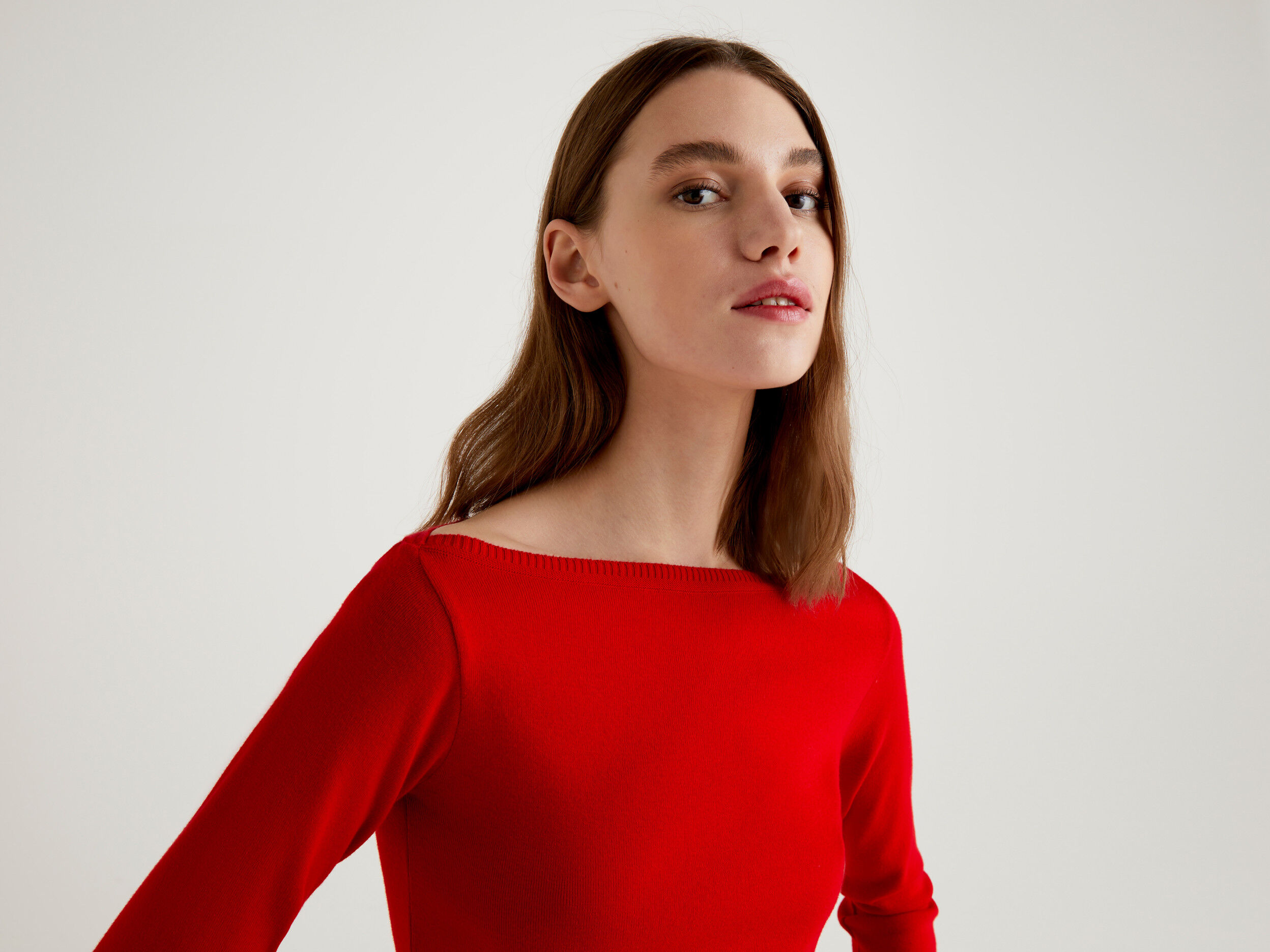 Red boat neck top jumper
