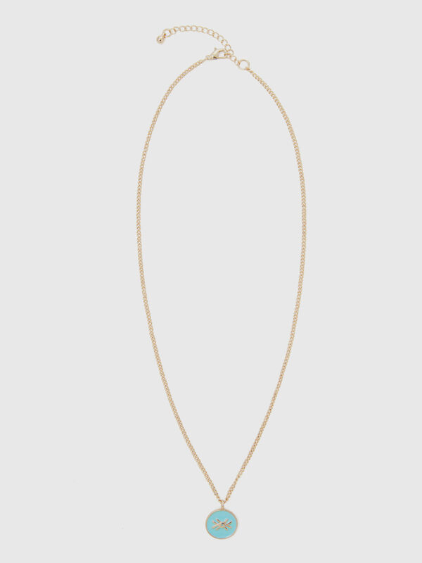 Necklace with sky blue pendant Women