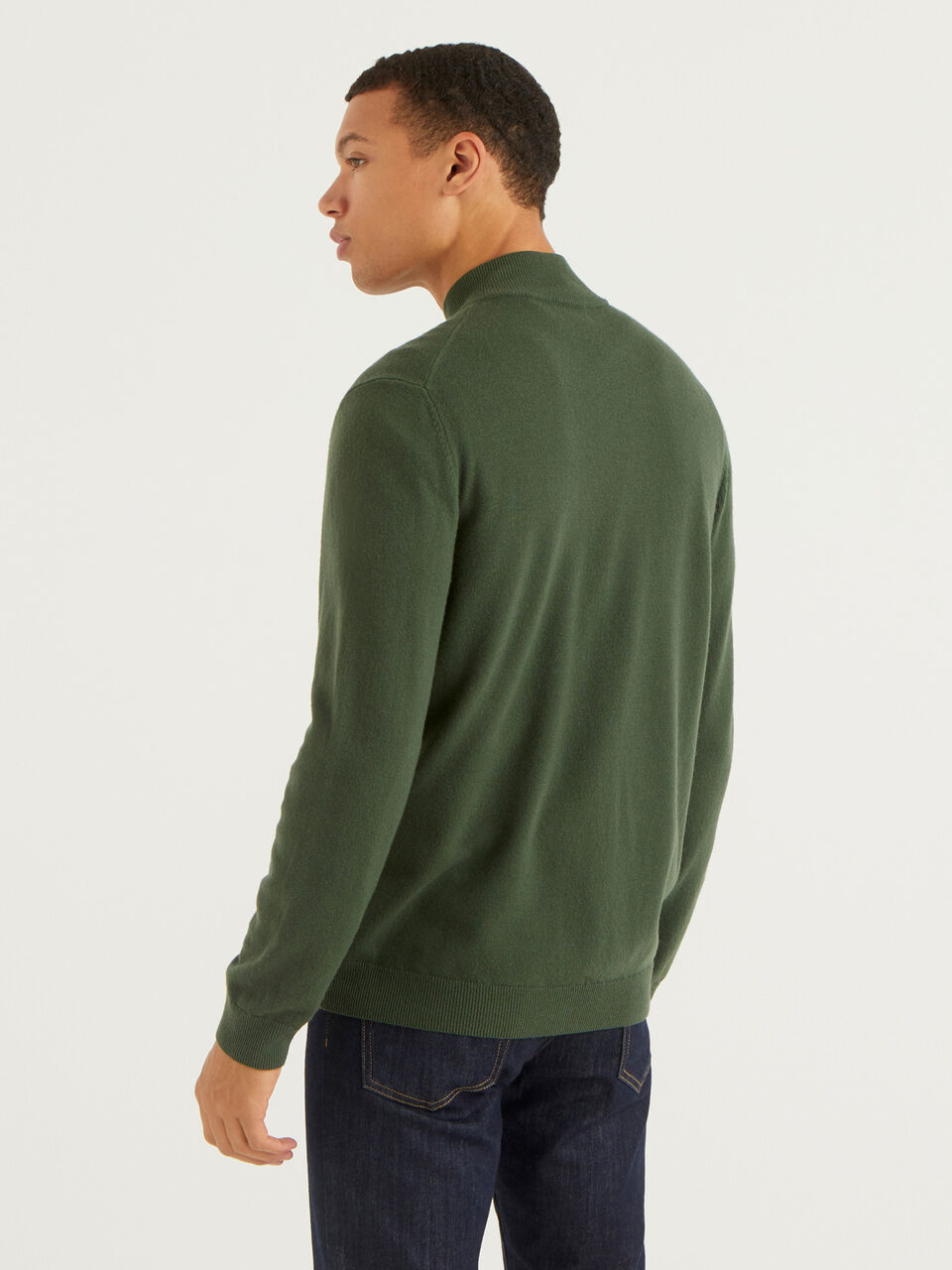 SAOL 100% Merino Wool Men's Zipper Cardigan Sweater with Pockets (Army  Green, Small) : : Clothing, Shoes & Accessories