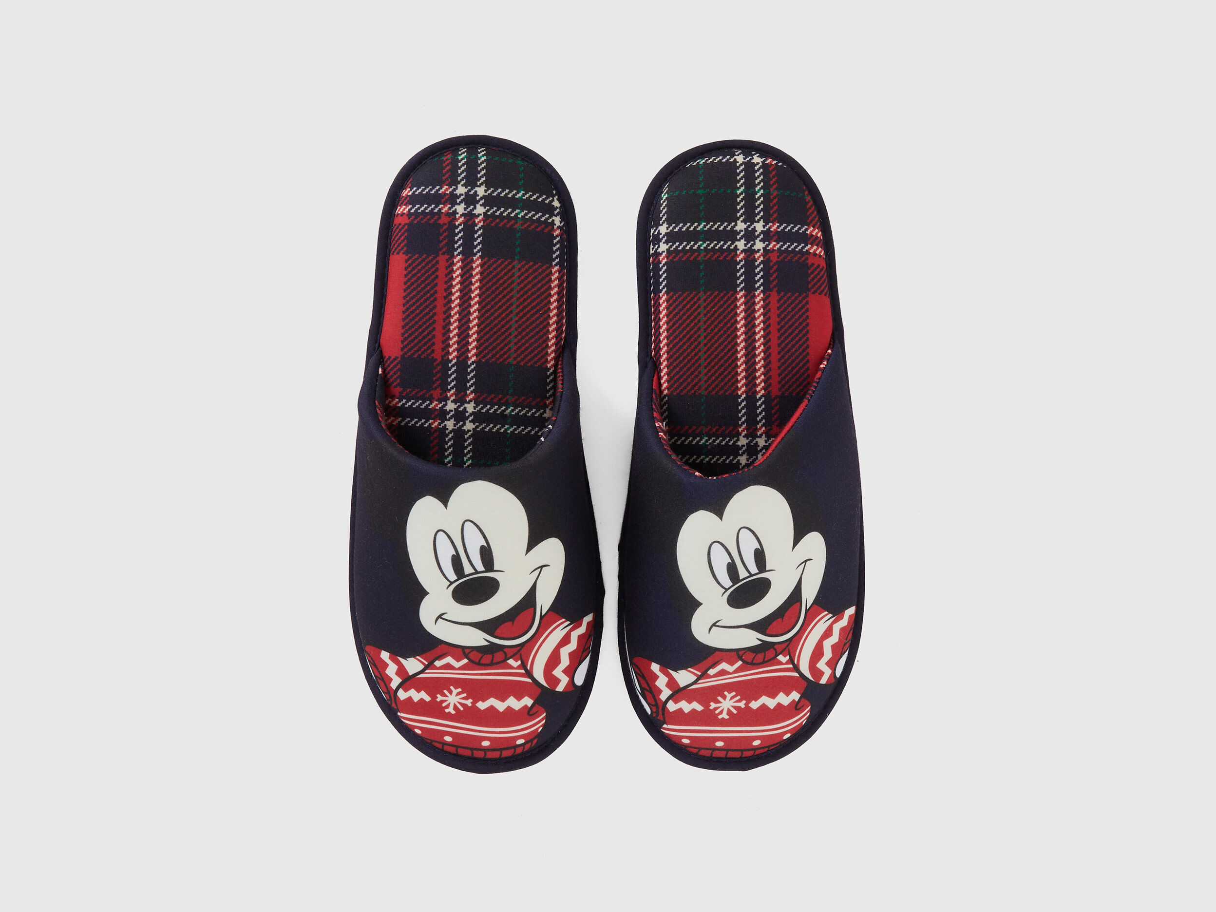 Mickey Mouse tartan slippers Dark Blue Benetton