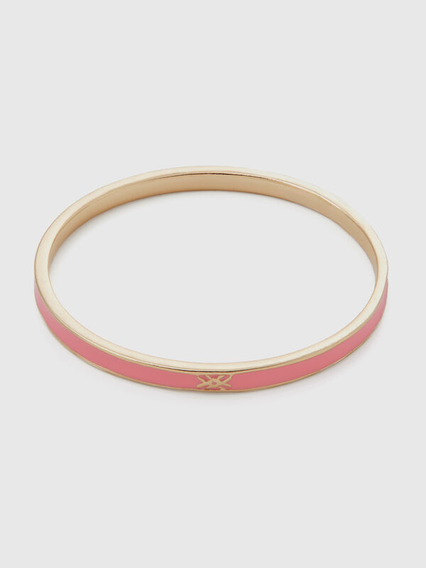 Thin pink bangle bracelet