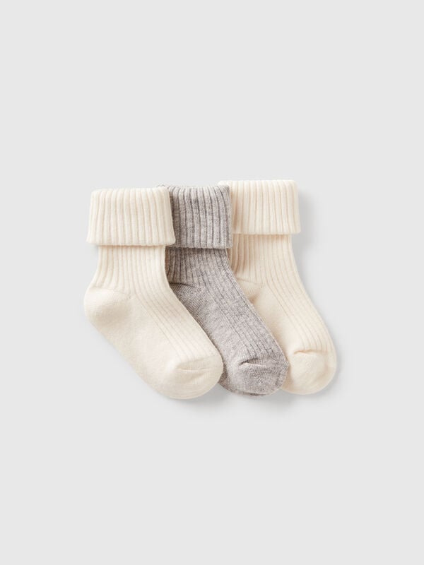 Three pairs of ribbed socks New Born (0-18 months)