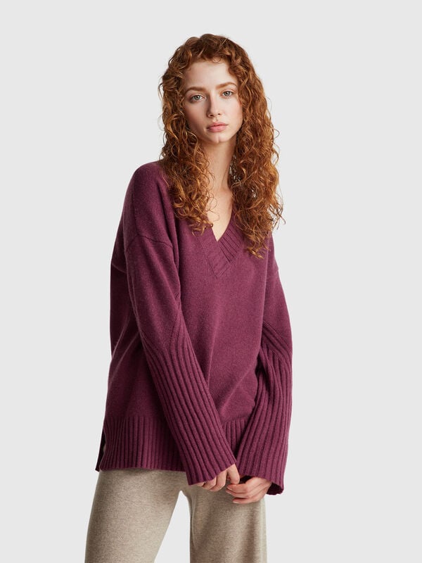 V NECK SWEATER L/S Women