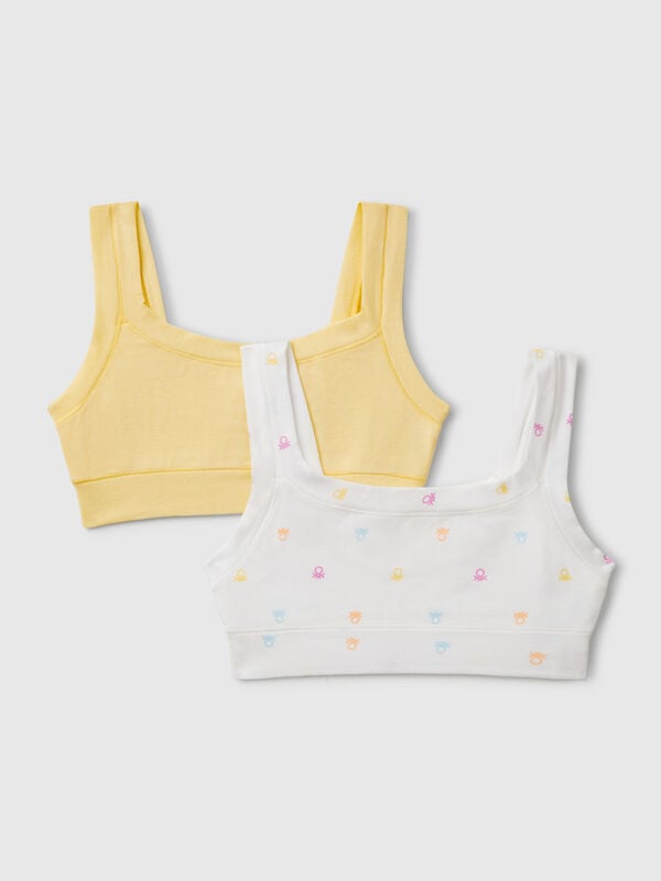 Two bras in super stretch cotton Junior Girl