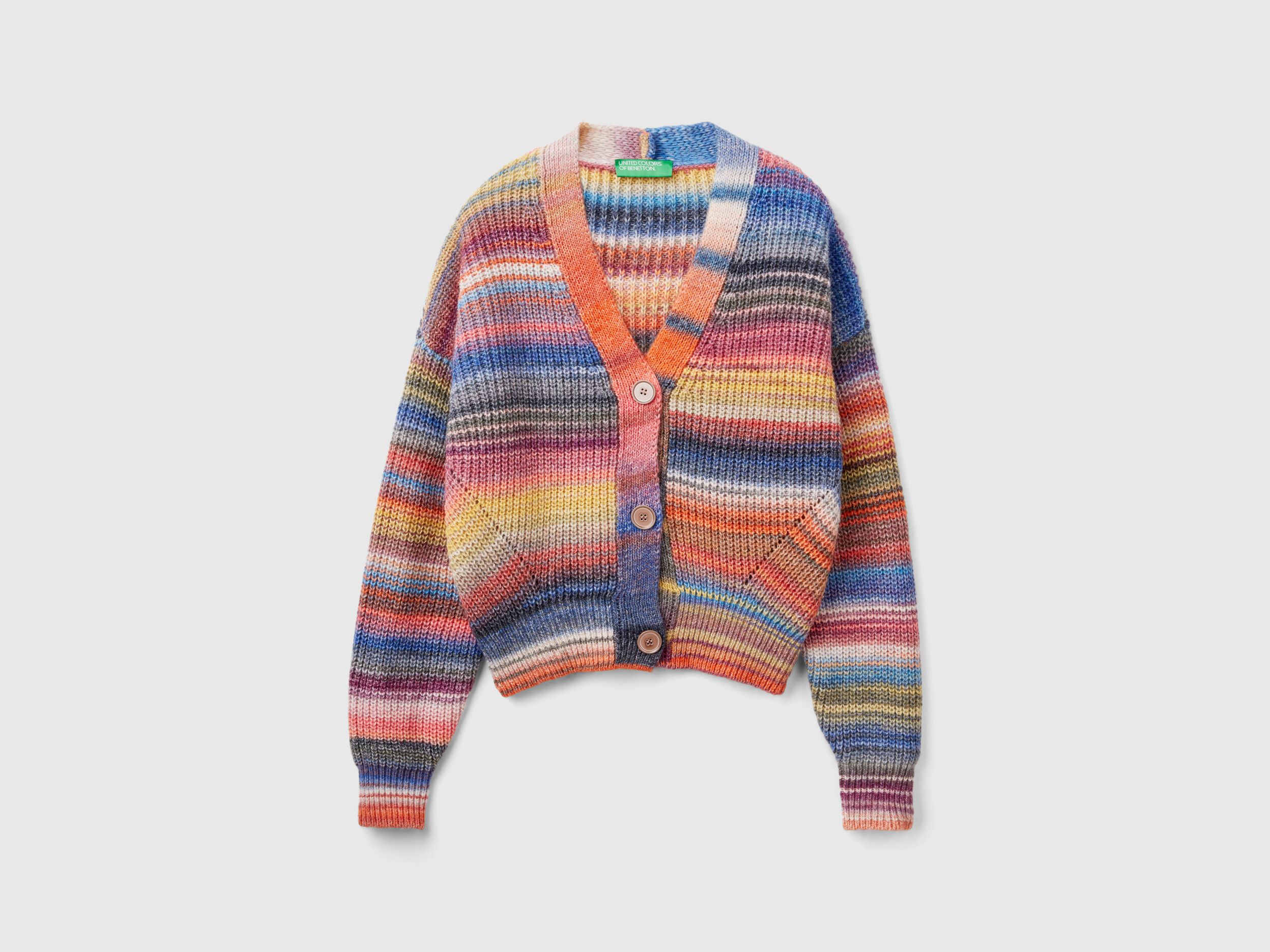 Multicolor striped cardigan - Multi-color | Benetton