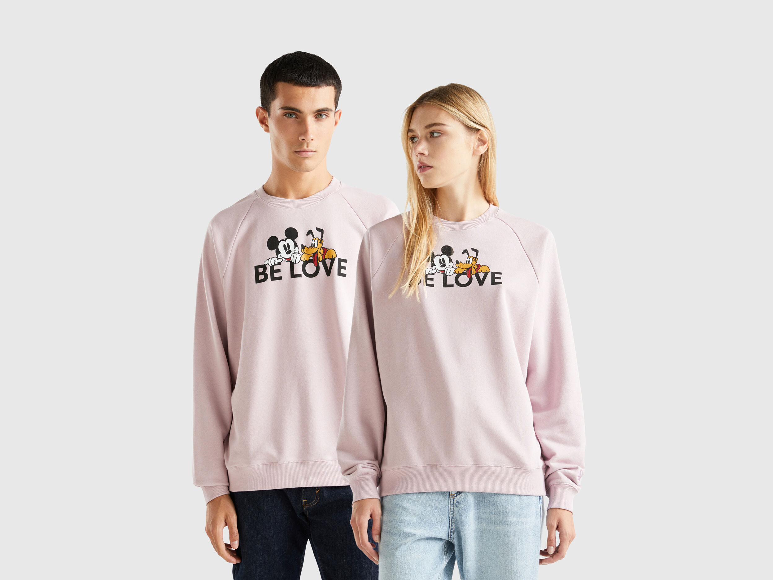 Pink Mickey Mouse Pluto sweatshirt Pink Benetton