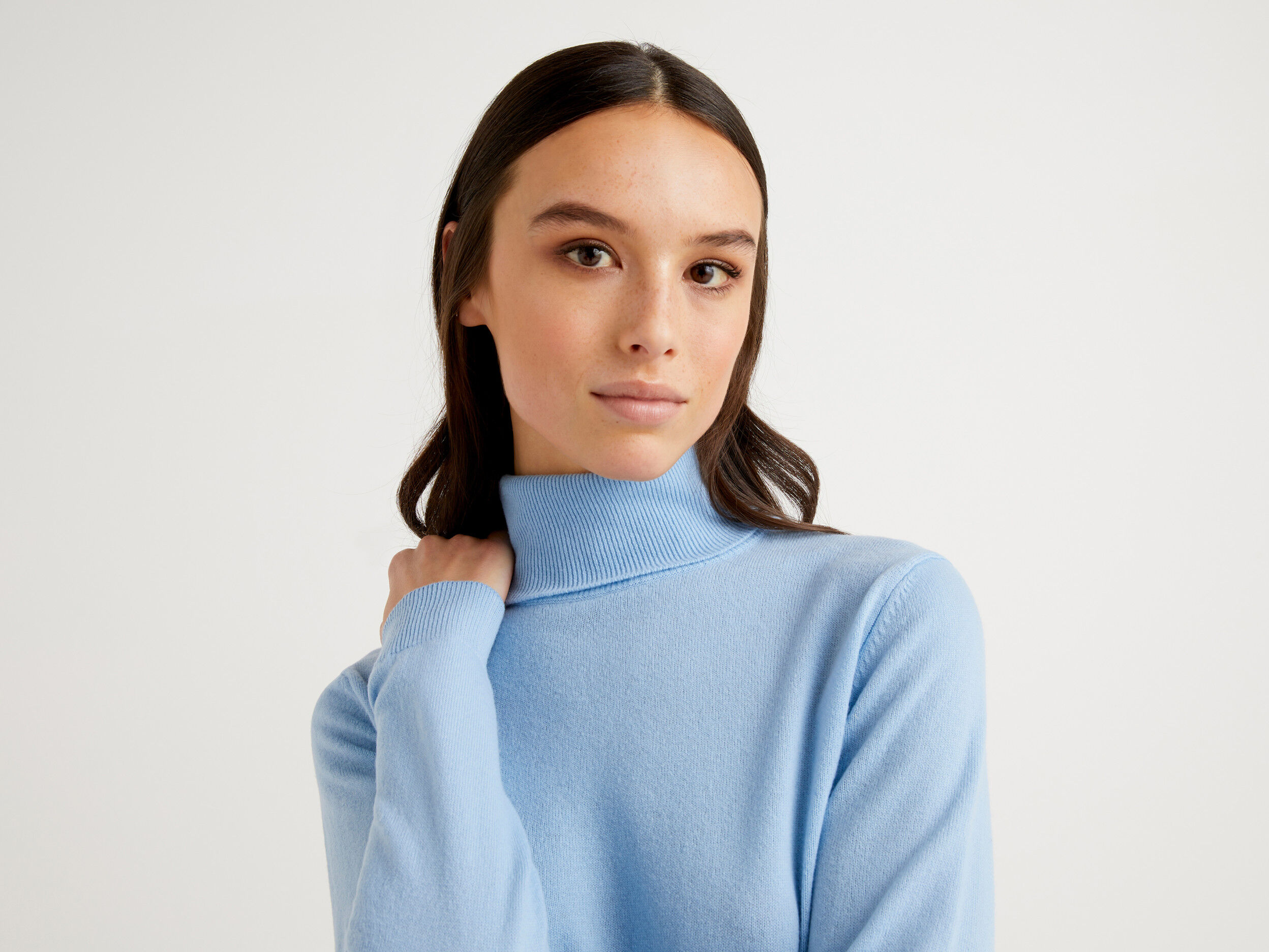 Pale best sale blue turtleneck