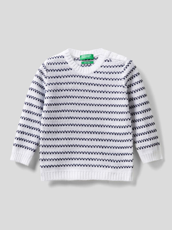 Knit sweater in linen blend Junior Boy