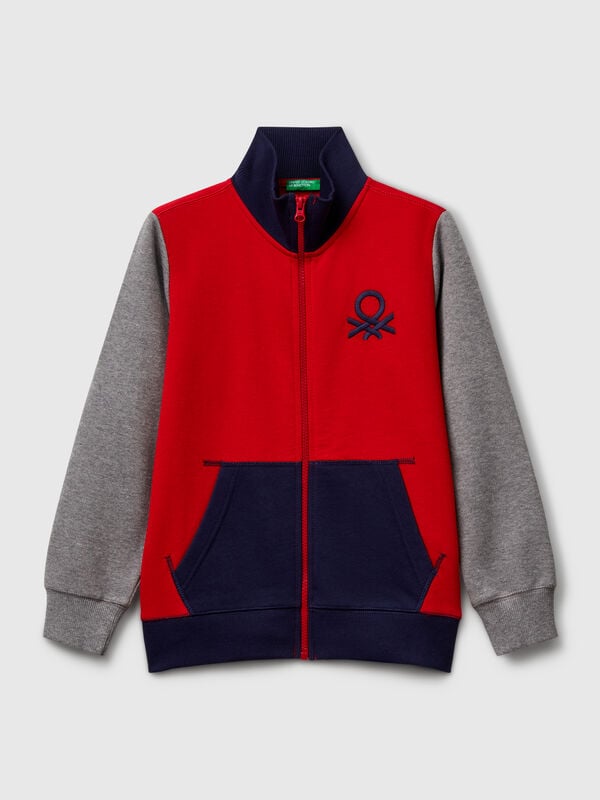 Sudadera con cremallera de algodón puro Niño