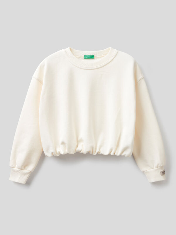 Cropped sweatshirt in organic cotton Junior Girl