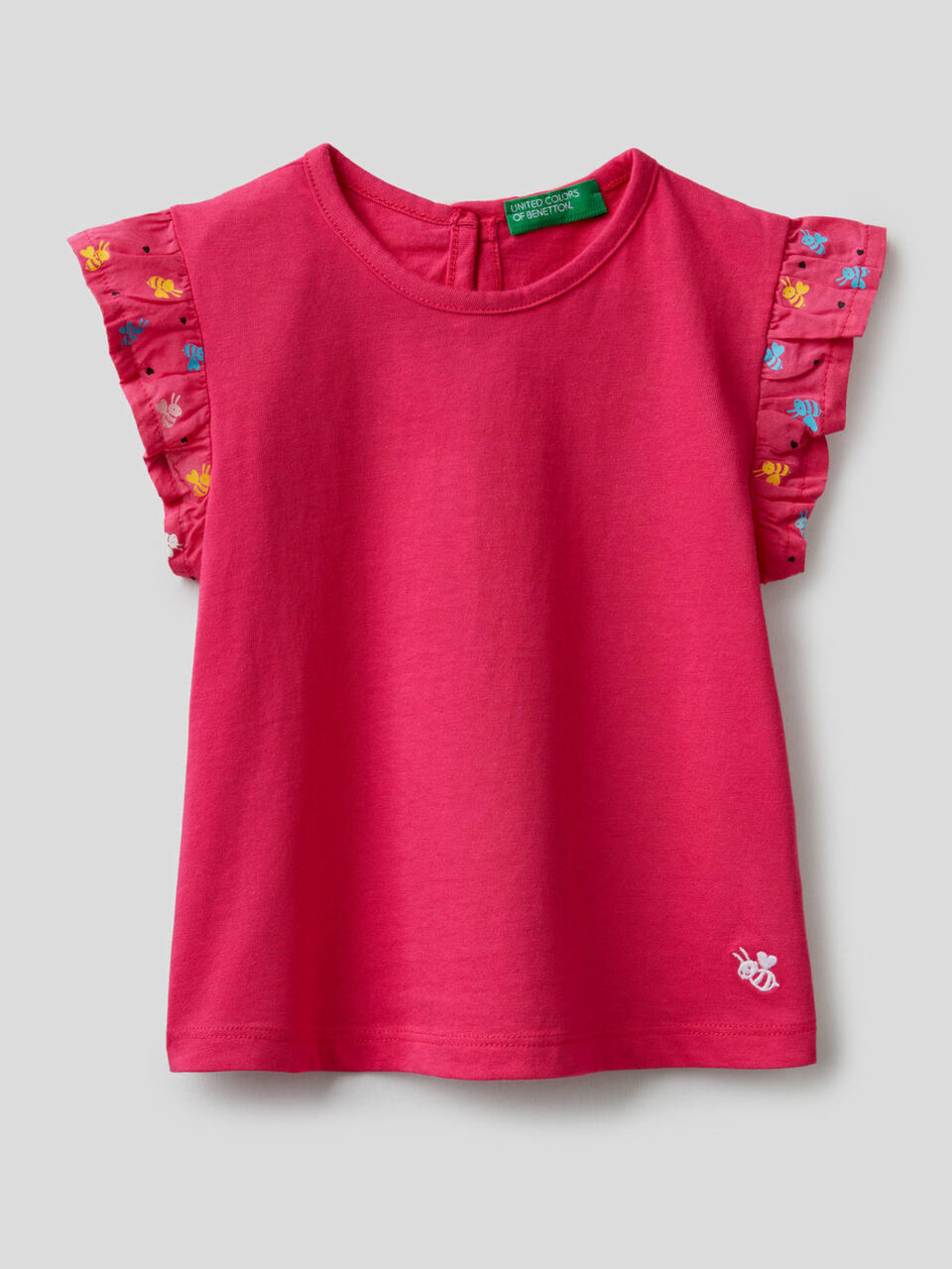 T-shirt with frill sleeve image number 1