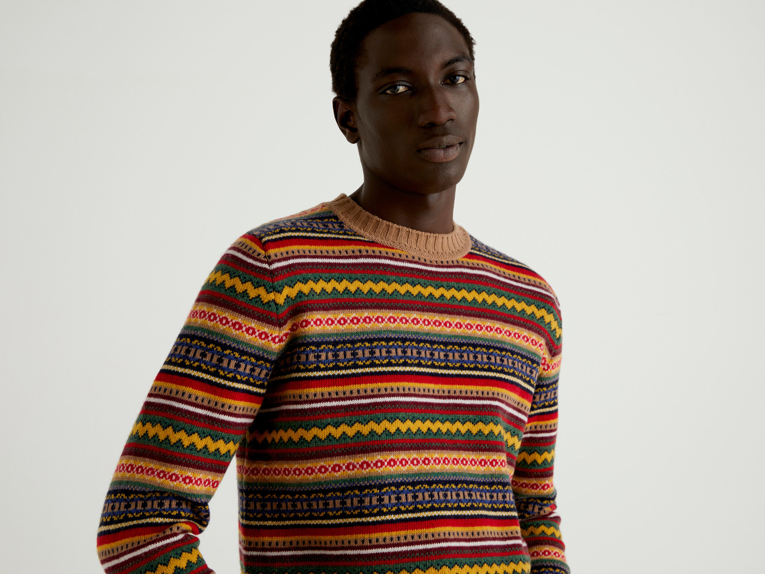 Men's jacquard best sale sweater
