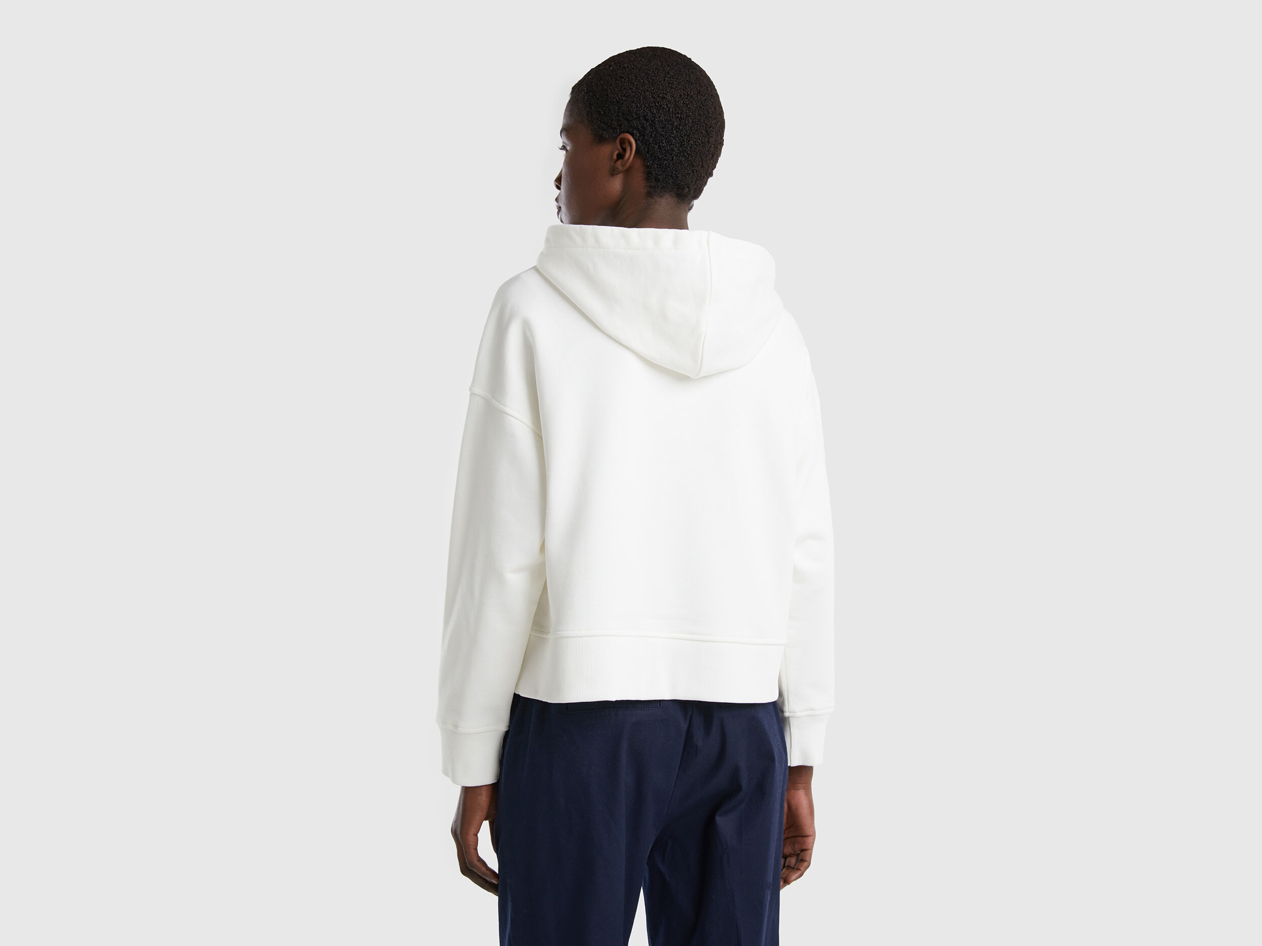 White cotton hoodie women's store