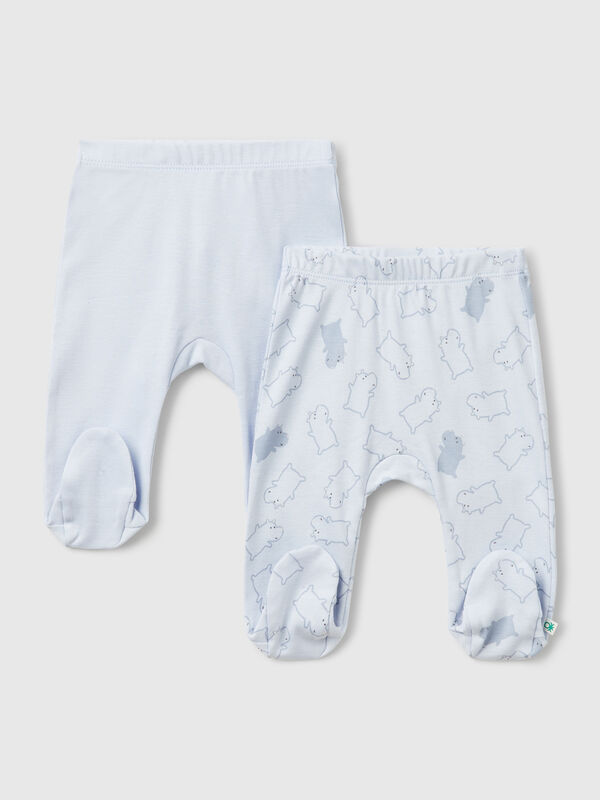 Two pairs of trousers in cotton New Born (0-18 months)