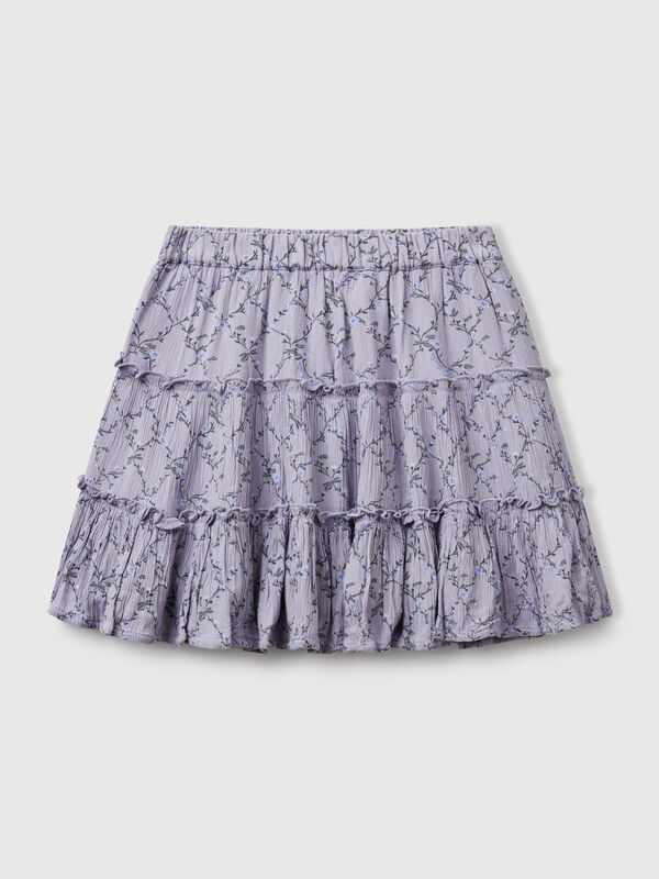 Minifalda flores con volantes Niña