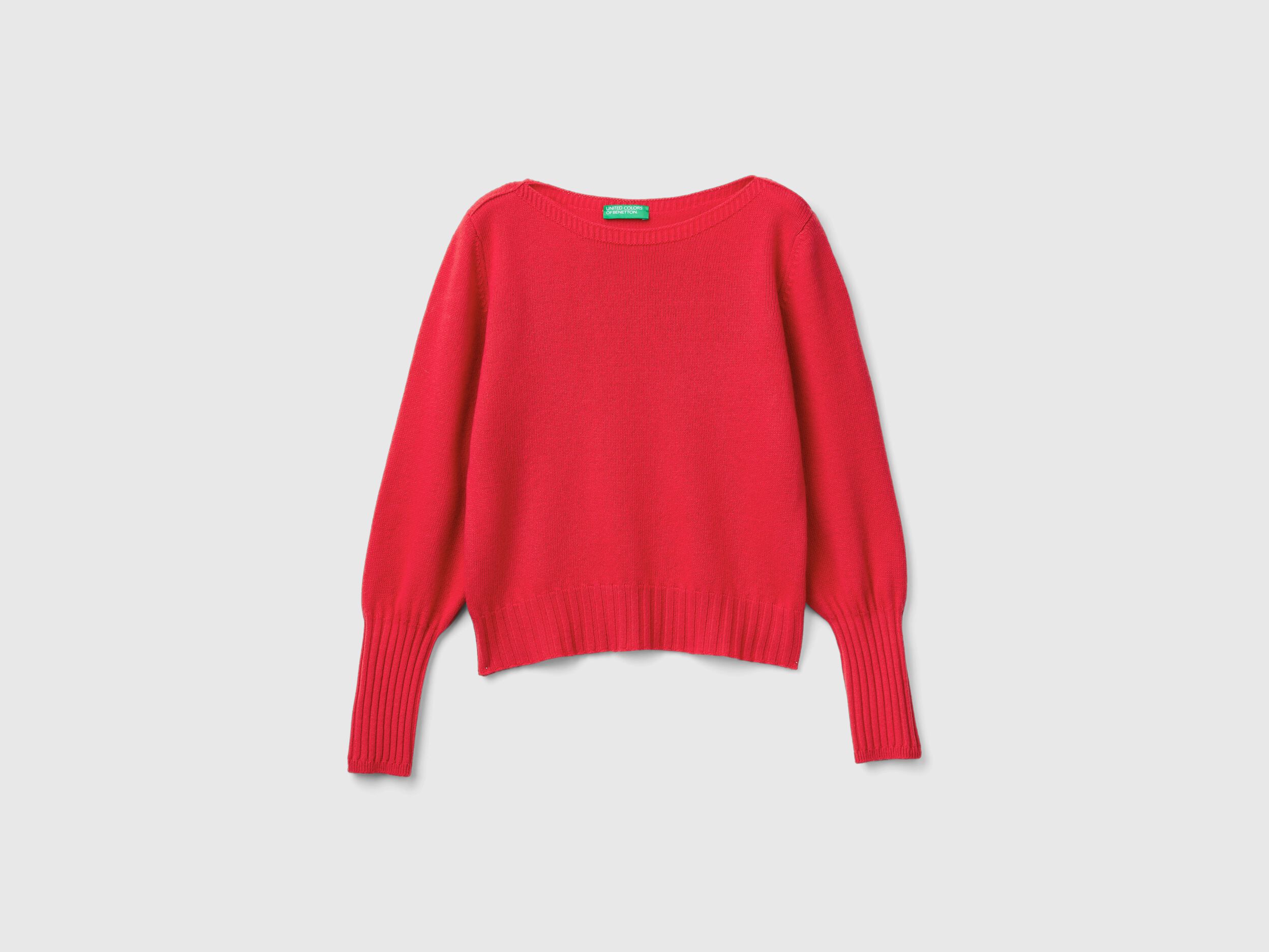【2024年製 新品】 neck Boat sweater Benetton | Red - ジャケット・アウター