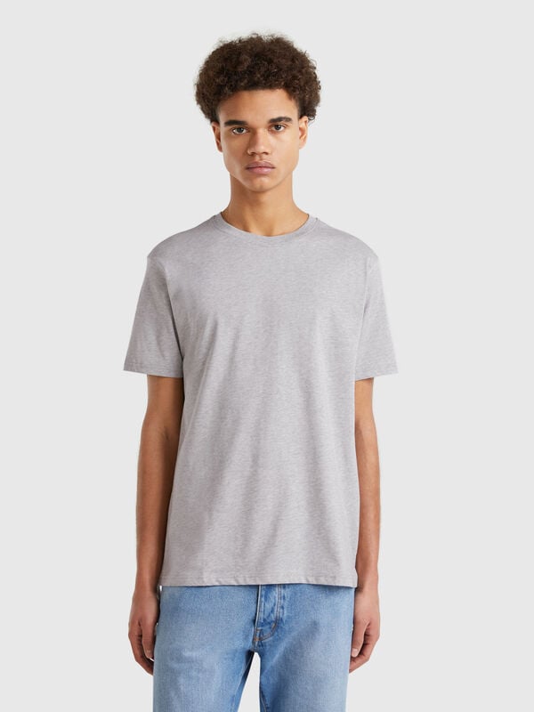 Camiseta gris jaspeada Hombre