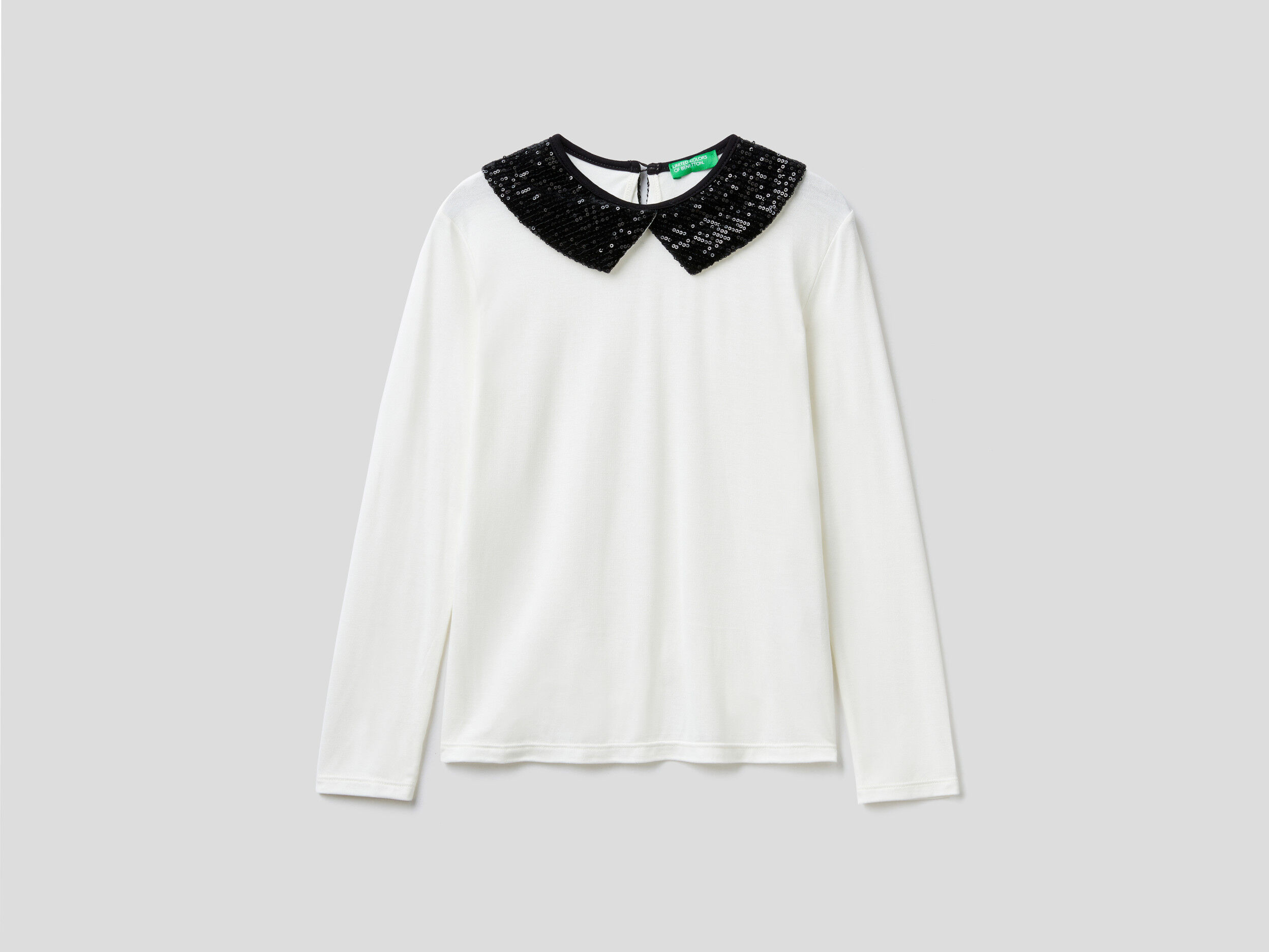 Sequin best sale collar top
