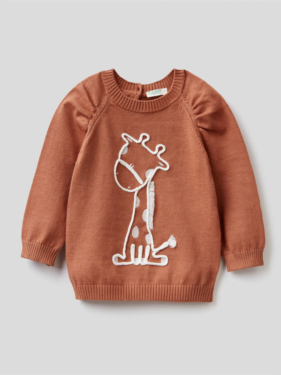 Sweater in pure cotton with embroidery image number null