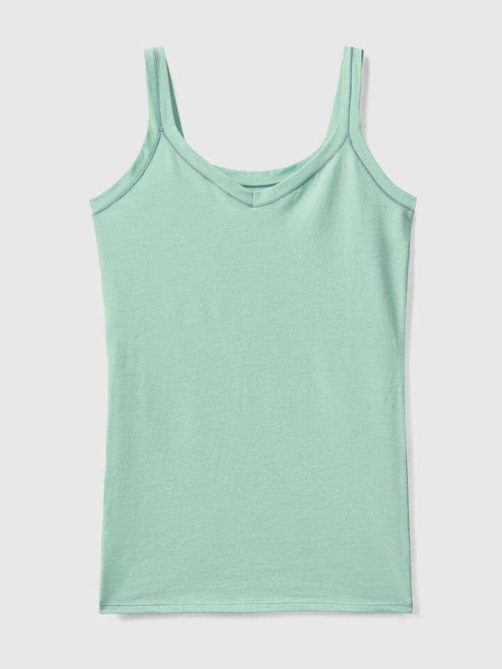 Tank top in super stretch organic cotton image number 1