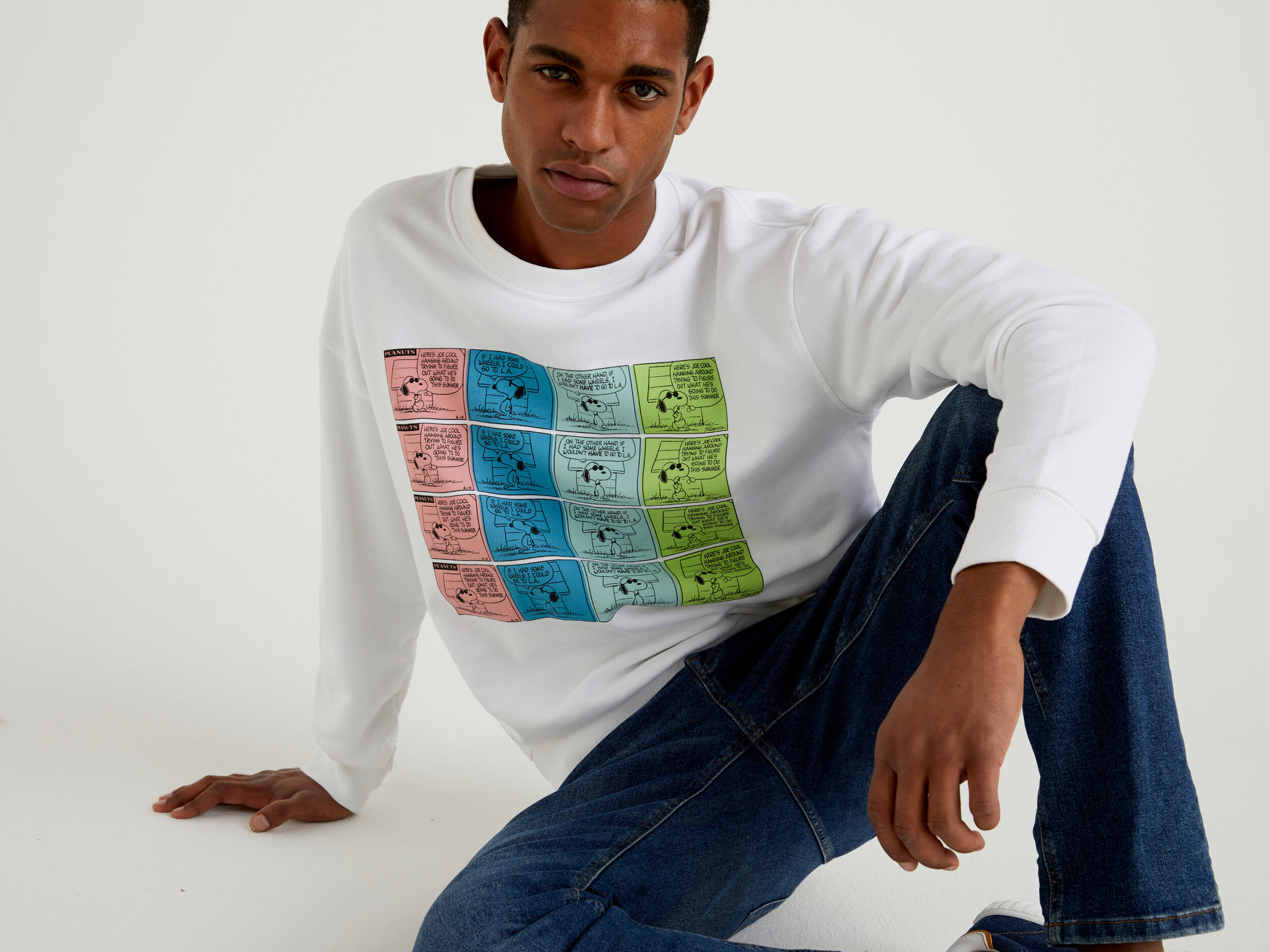 Peanuts sweatshirt in 100 organic cotton White Benetton