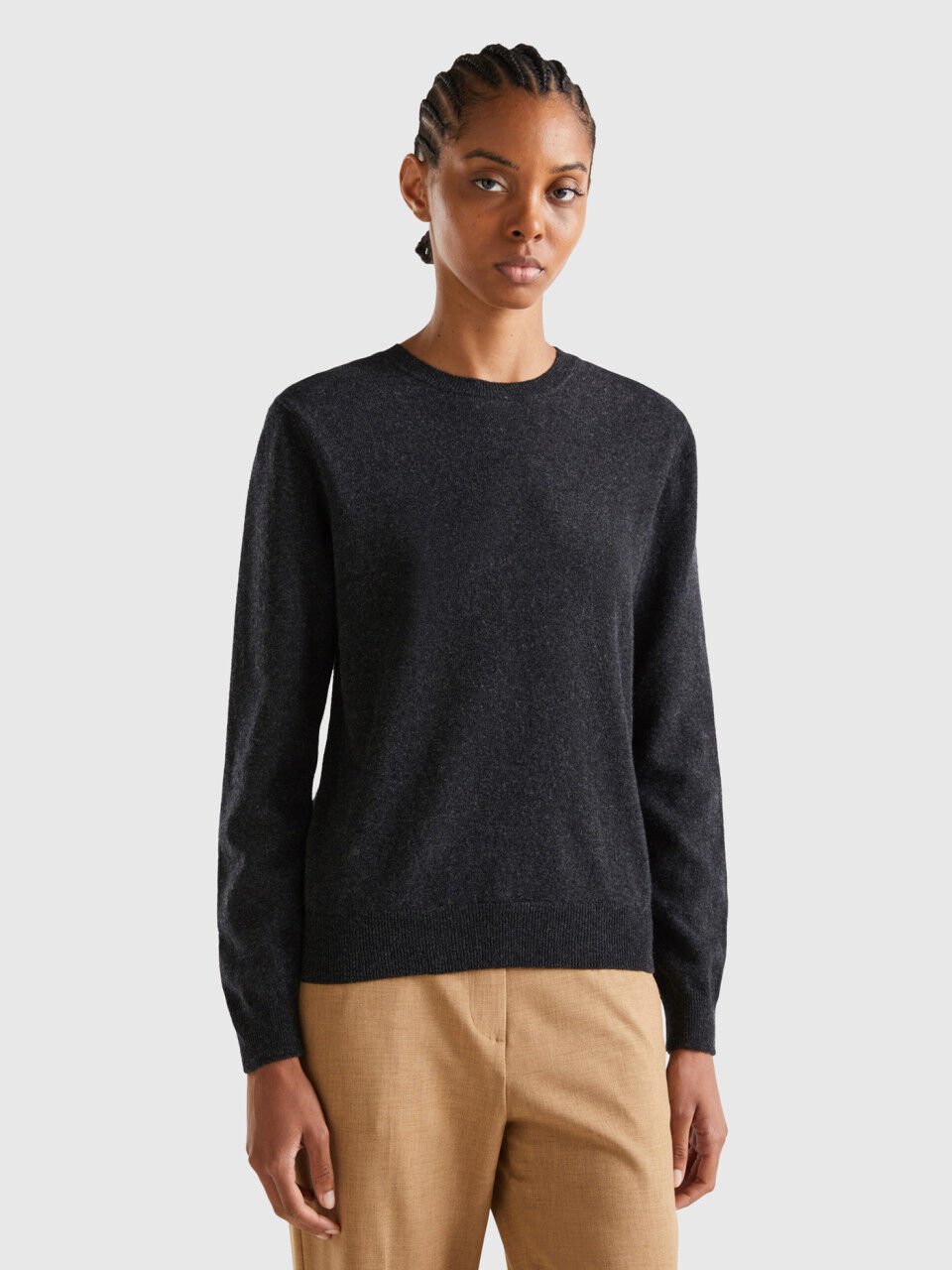 Merino wool crew 2025 neck sweater women's