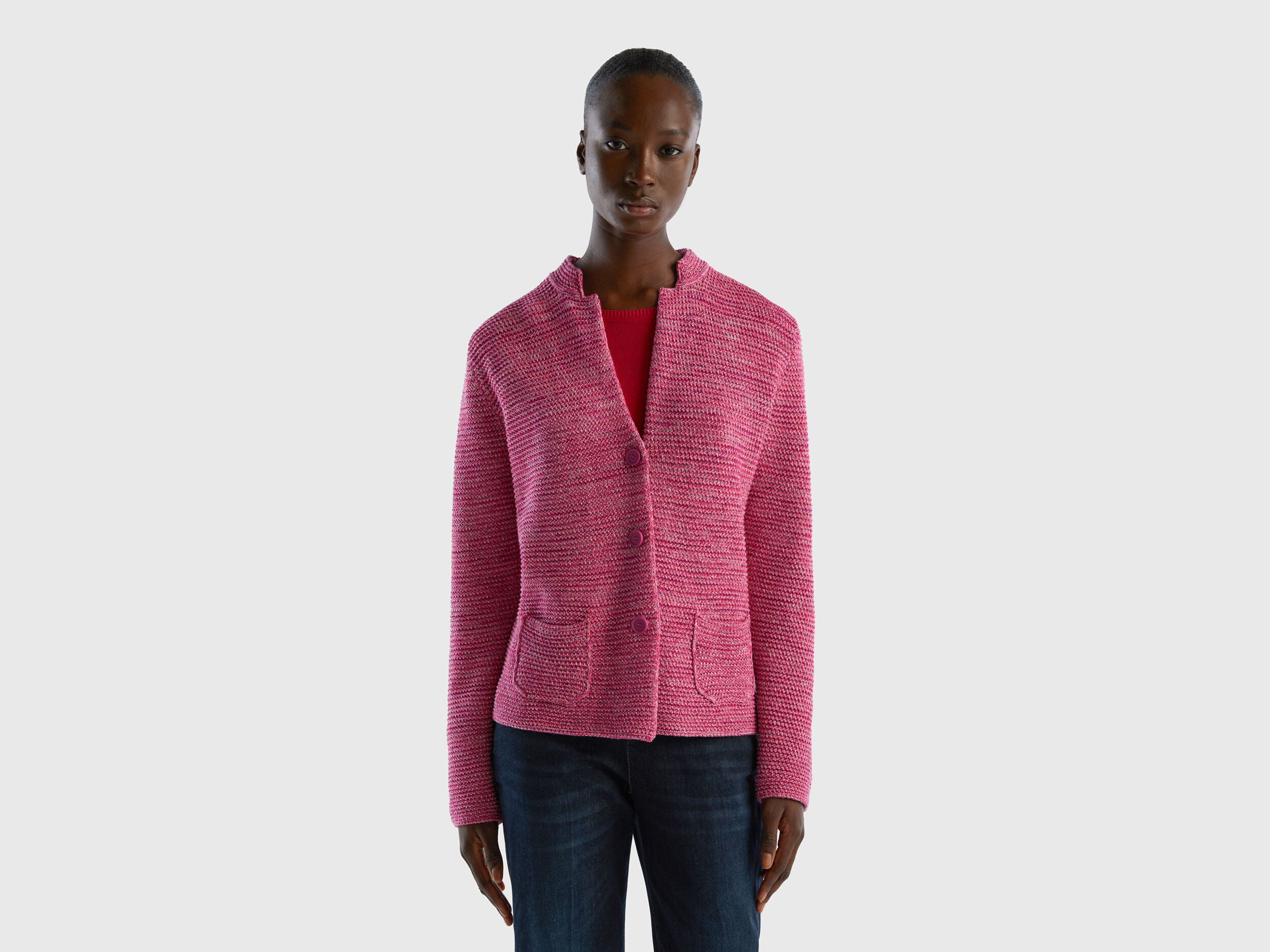 Buy LATIN QUARTERS Peach Womens Regular Fit Knit Jacket | Shoppers Stop