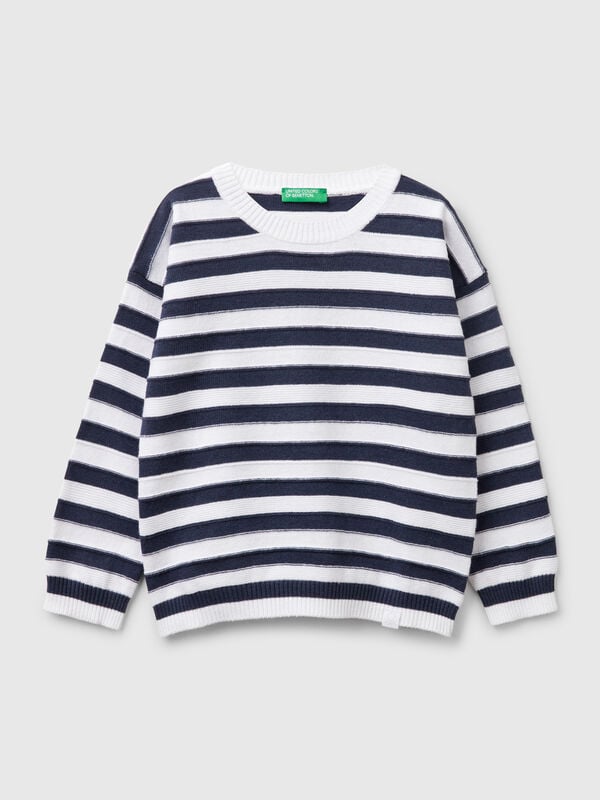 Striped sweater in cotton blend Junior Boy