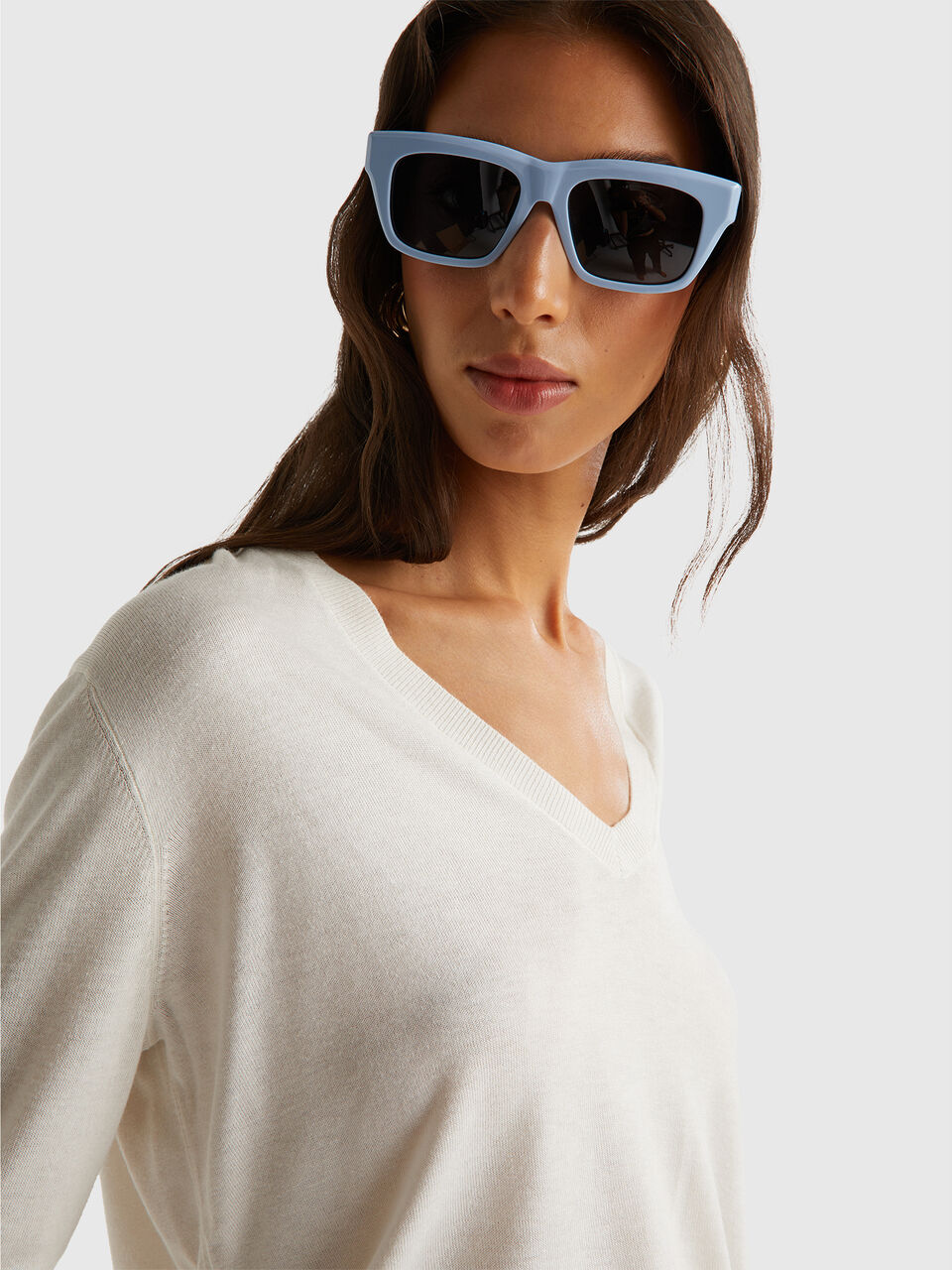 V NECK SWEATER L/S Mujer image number null