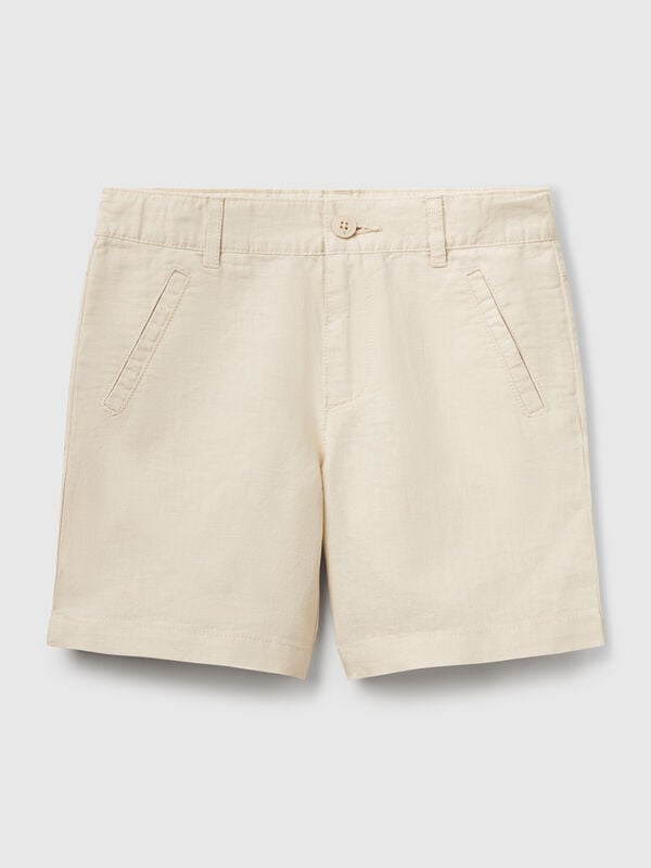 Shorts in linen blend Junior Boy