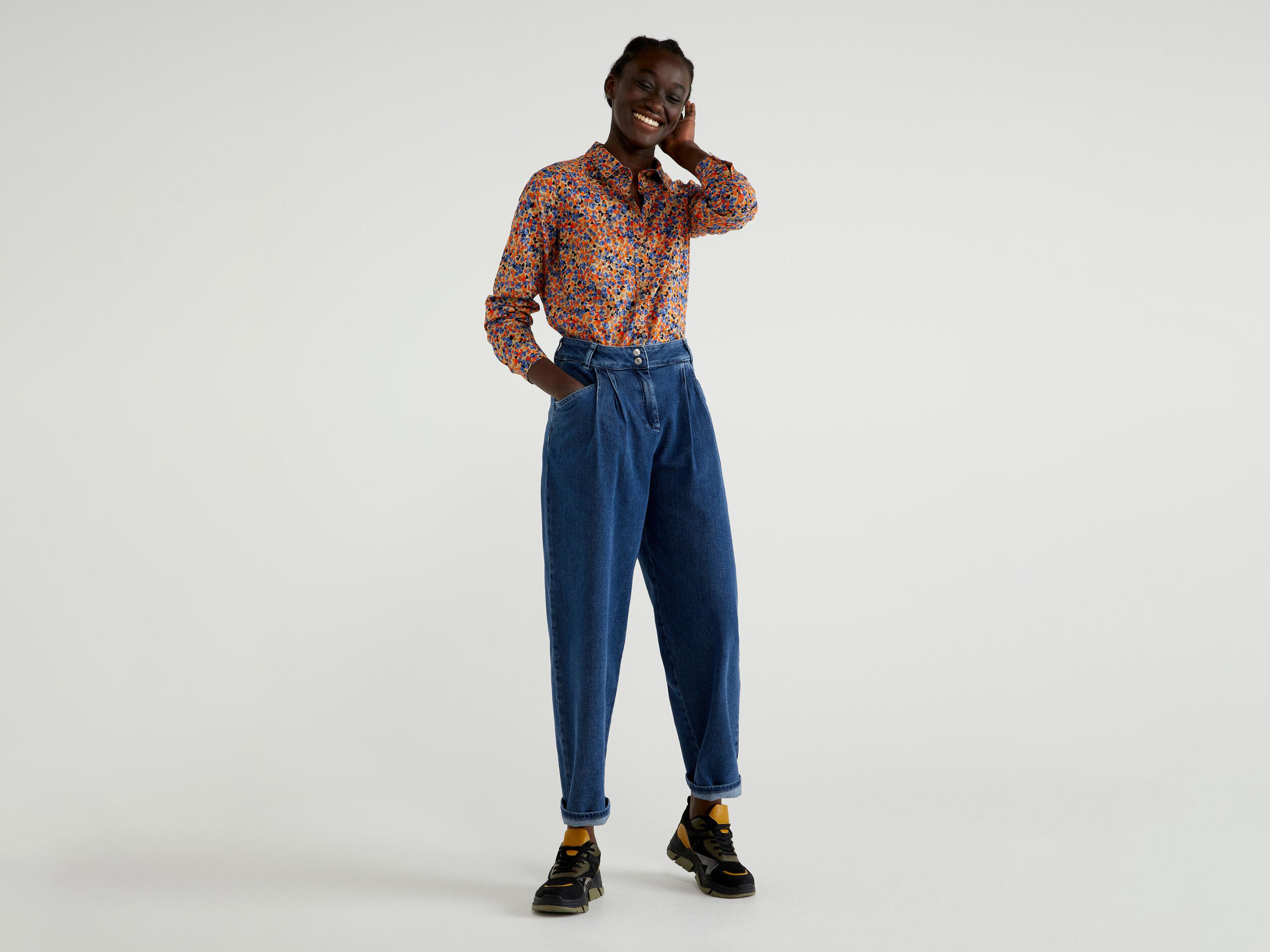 wide leg soft denim jeans