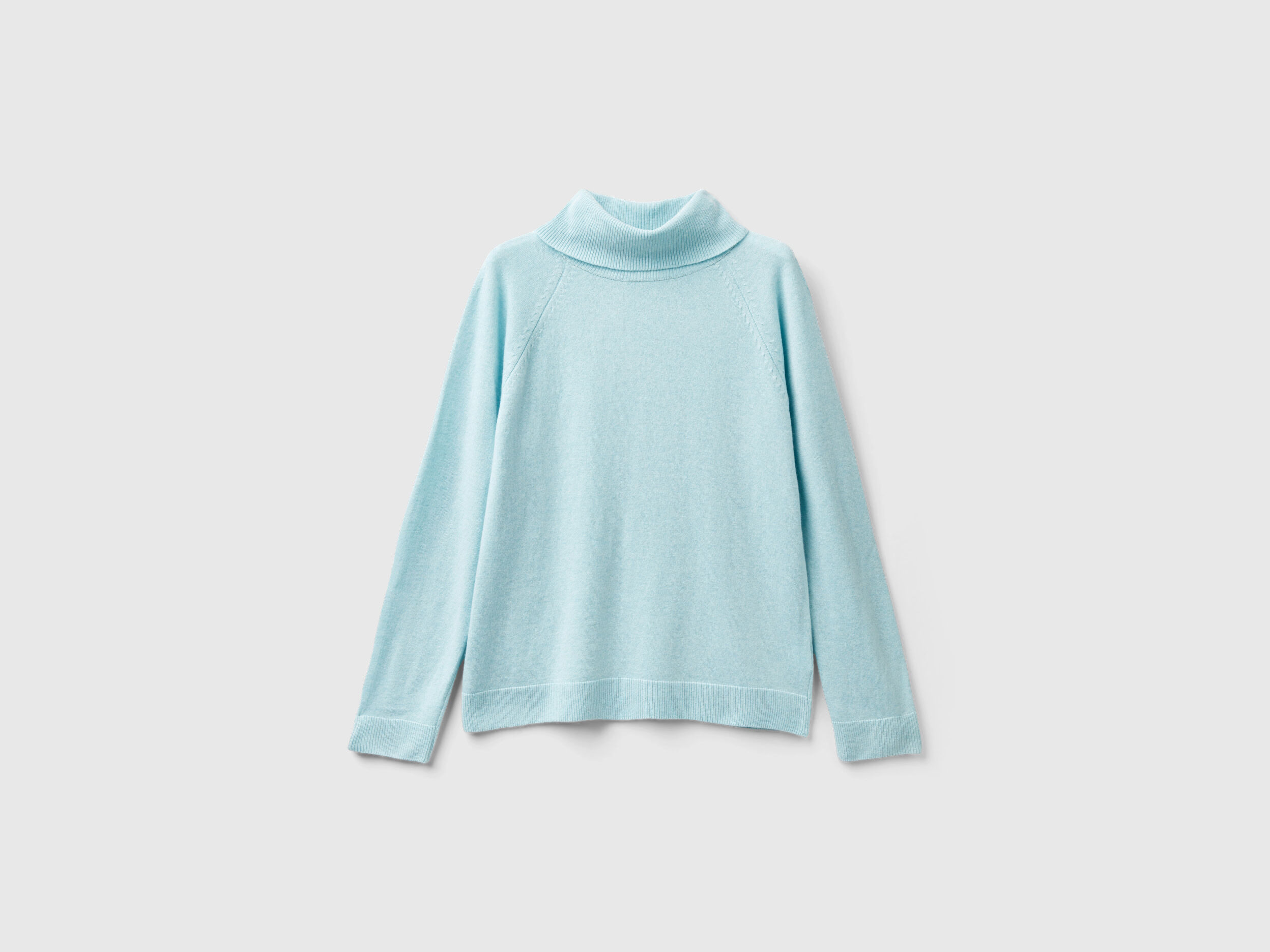 Aqua turtleneck sweater in cashmere and wool blend Aqua Benetton