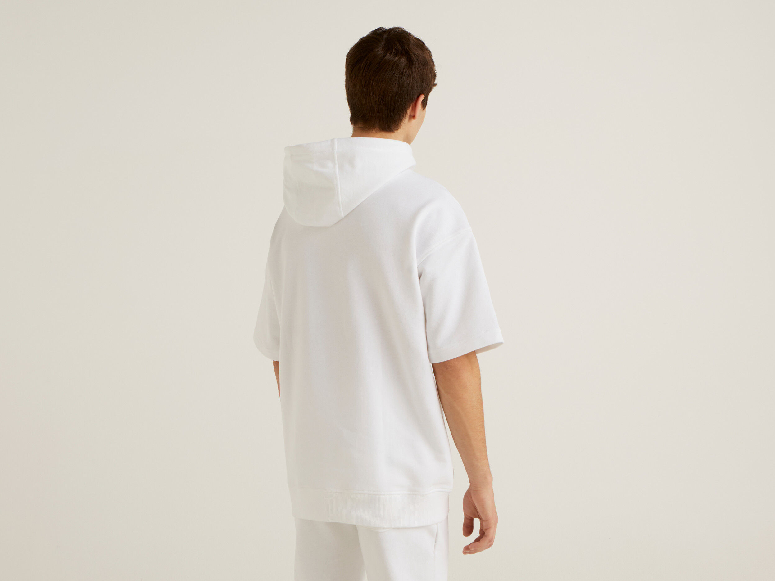Oversized short sleeve sweatshirt White Benetton