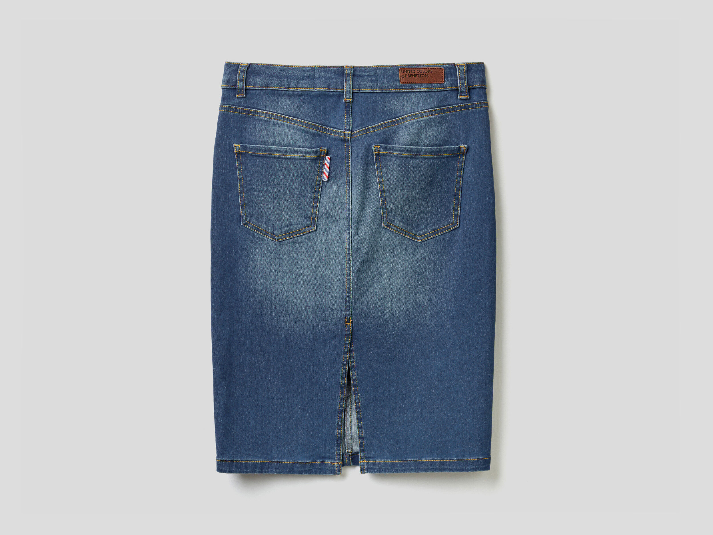 Benetton denim skirt discount