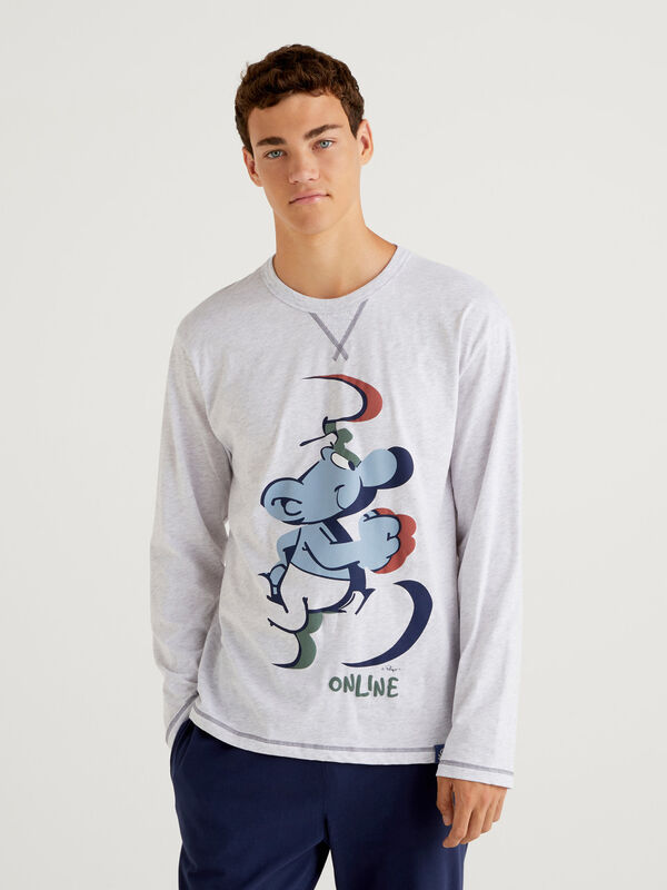 Smurfs t-shirt in long fiber cotton Men