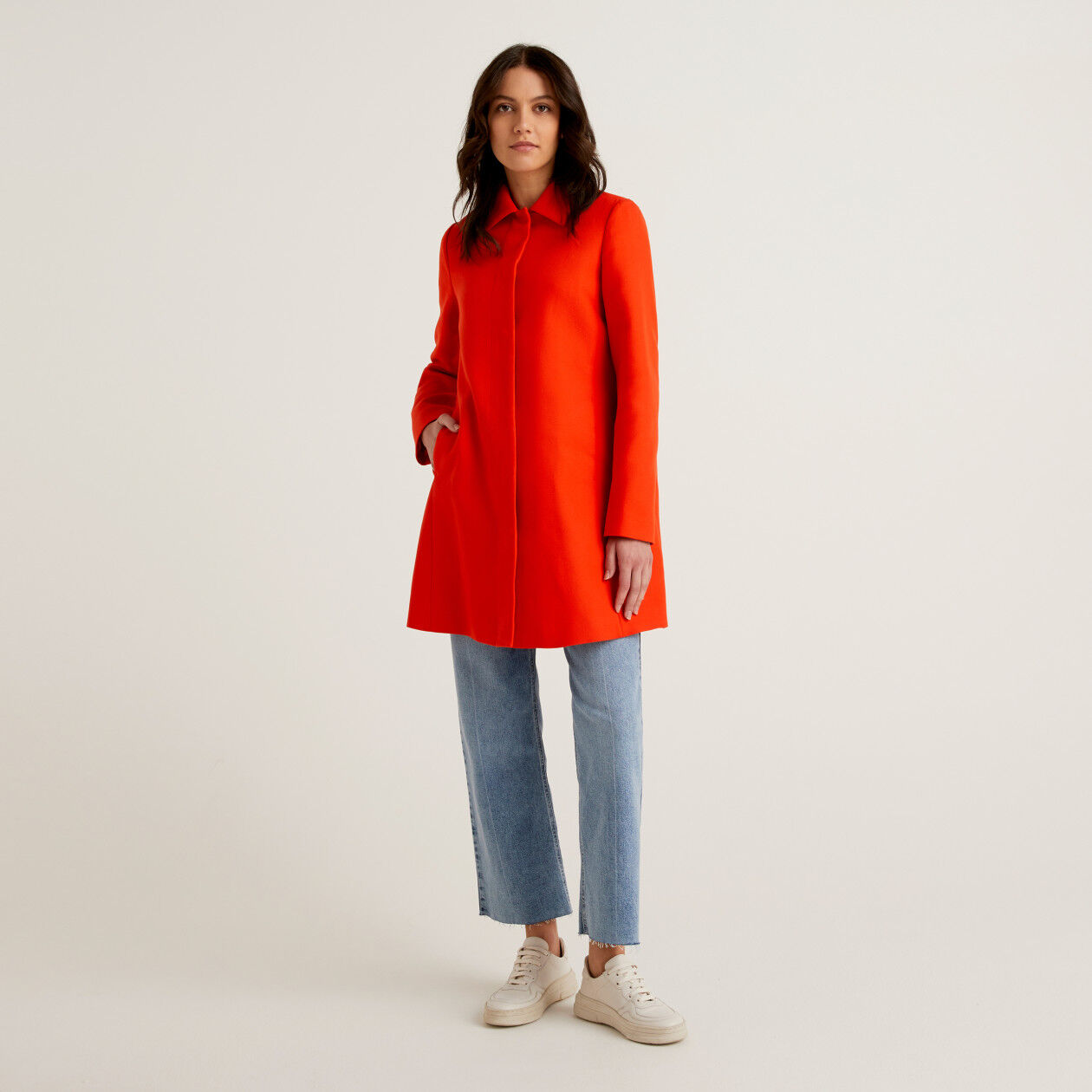 Orange cheap duster coat