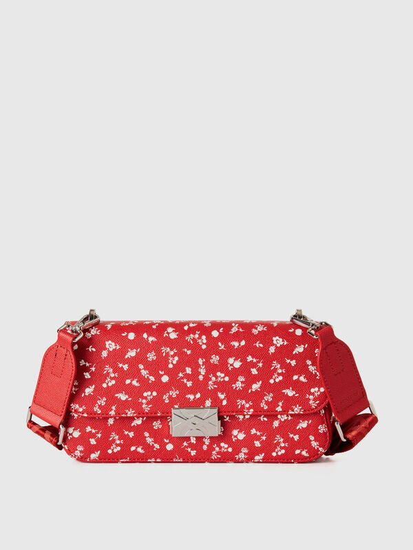 Be Bag mediano rojo con estampado de flores Mujer