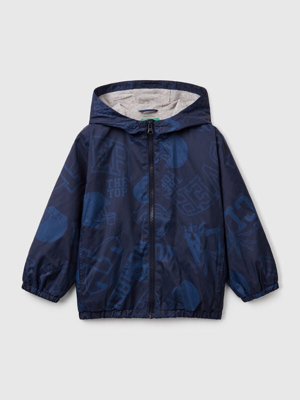 Lightweight patterned jacket with hood Junior Boy