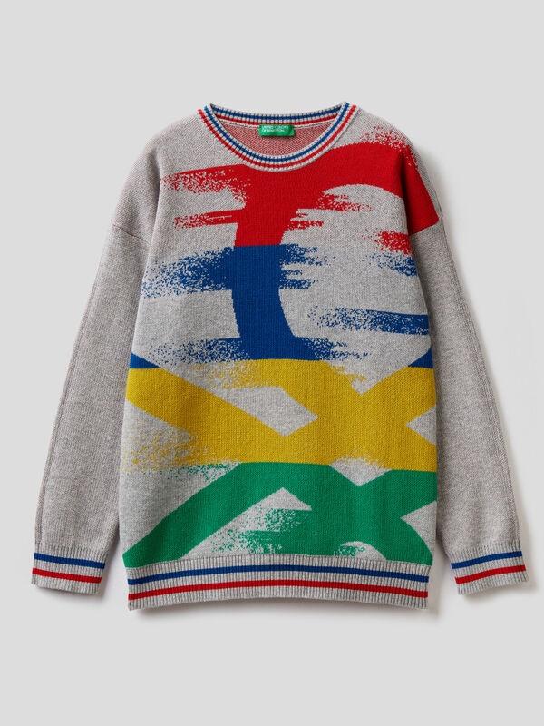 Sweater with logo inlay Junior Boy