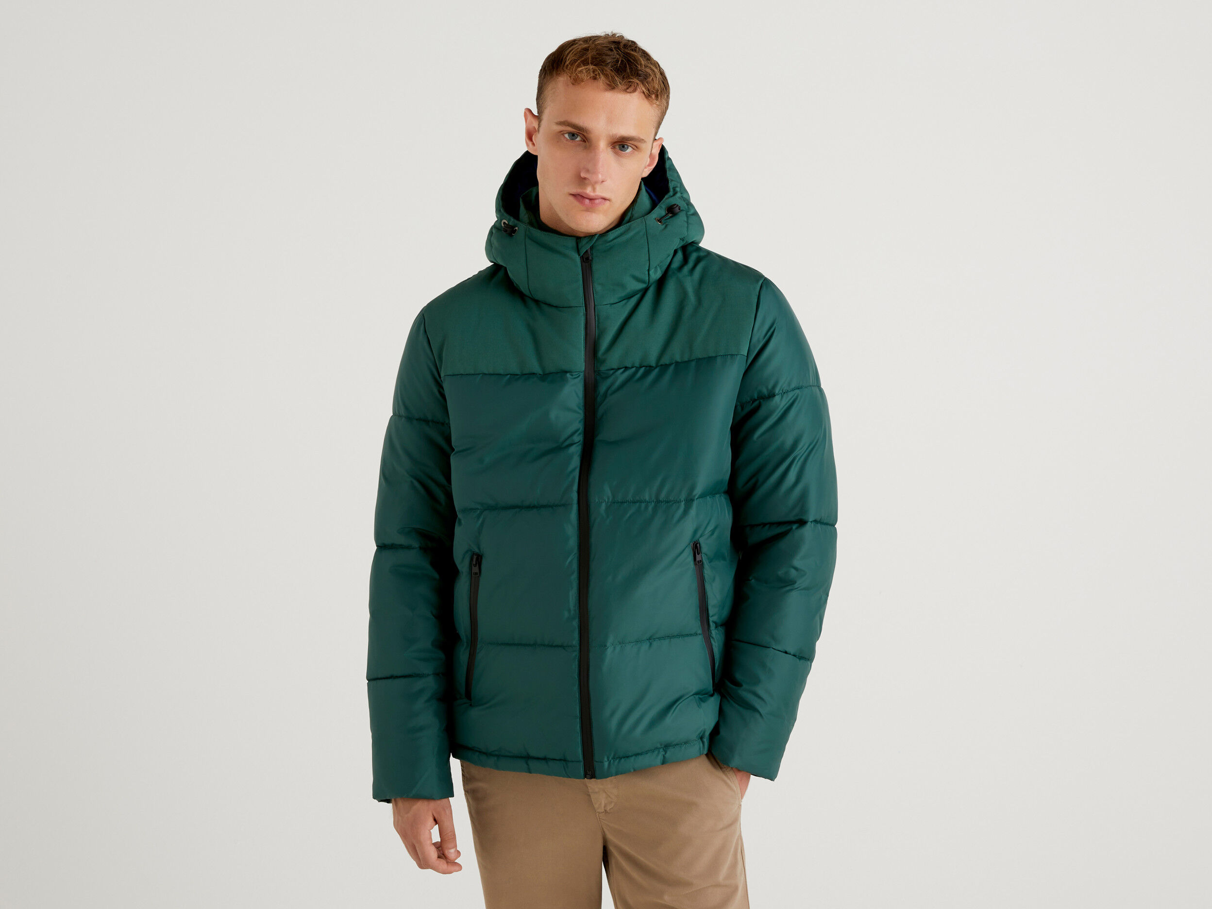 Green puffer sales coat mens